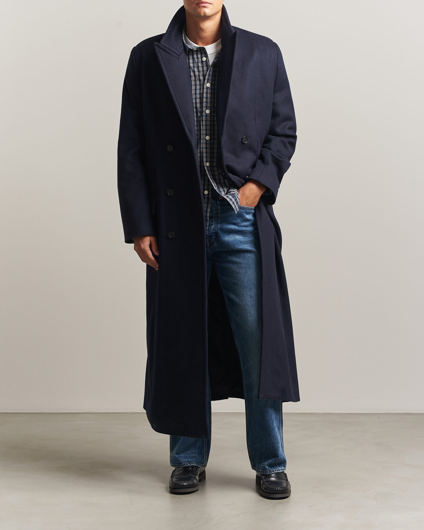Herren | Jacken | Filippa K | Damian Wool Coat French Navy