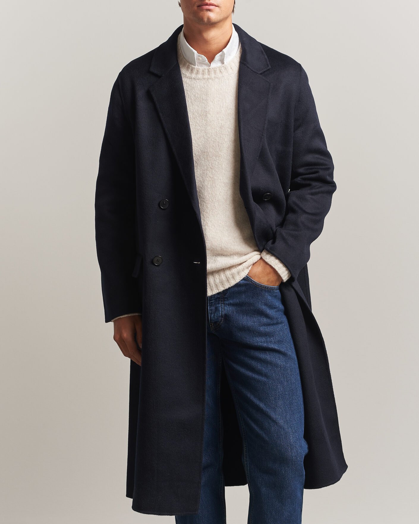 Herren | Jacken | Filippa K | Athens Wool Coat Navy