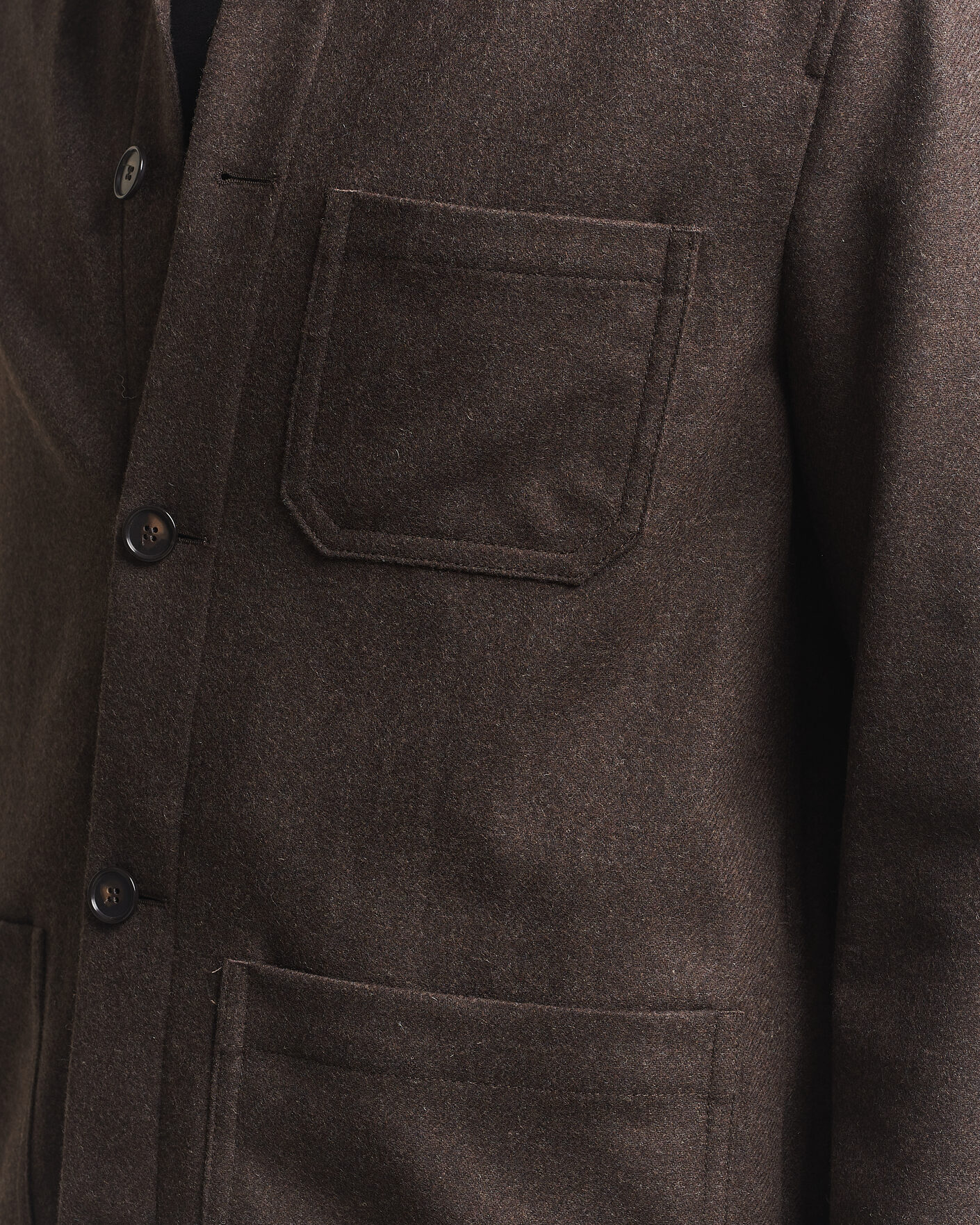 Herren | Hemden | Filippa K | Taylor Flannel Overshirt Walnut Brown