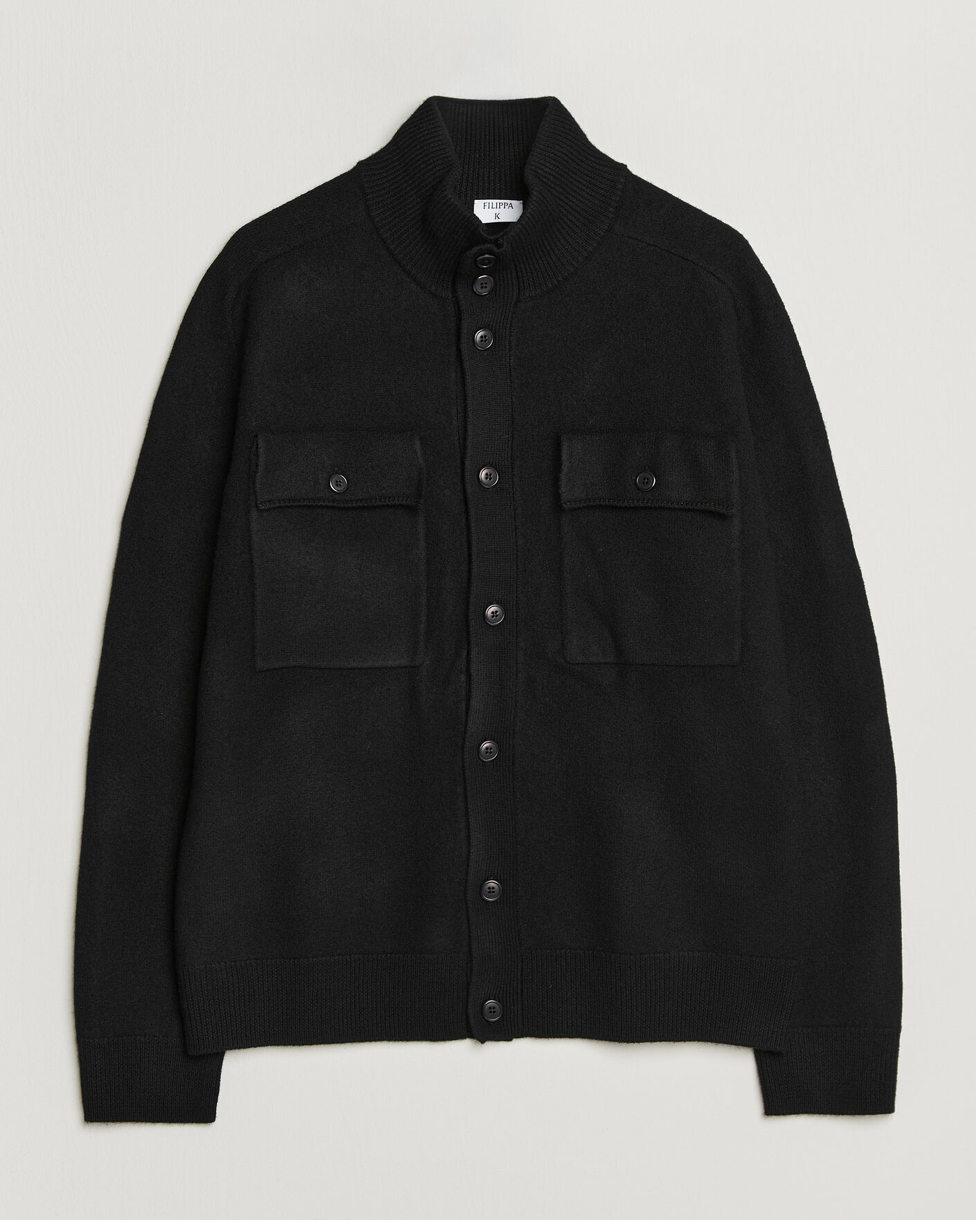 Herren | Pullover | Filippa K | Wool Knitted Cardigan Black