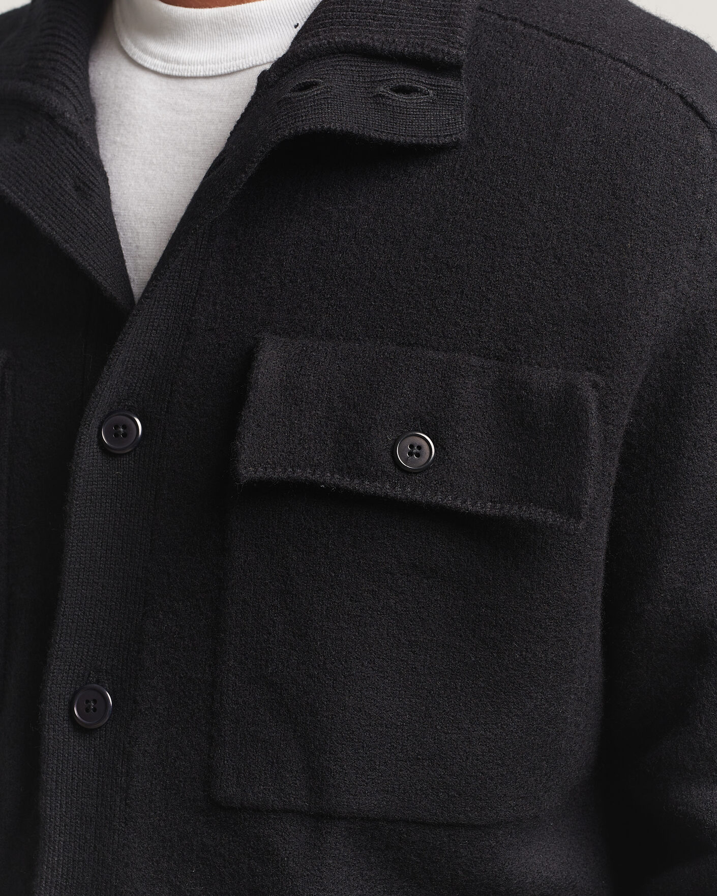 Herren | Pullover | Filippa K | Wool Knitted Cardigan Black