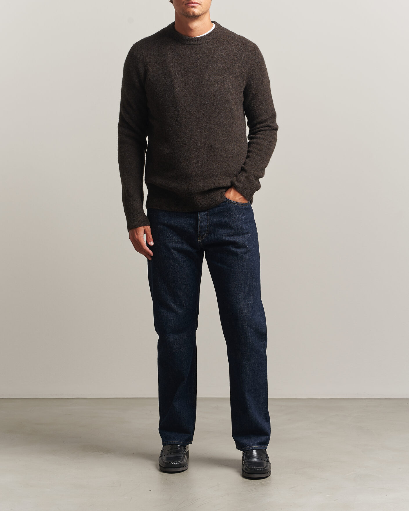 Herren | Pullover | Filippa K | Yak Knitted Sweater Golden Brown