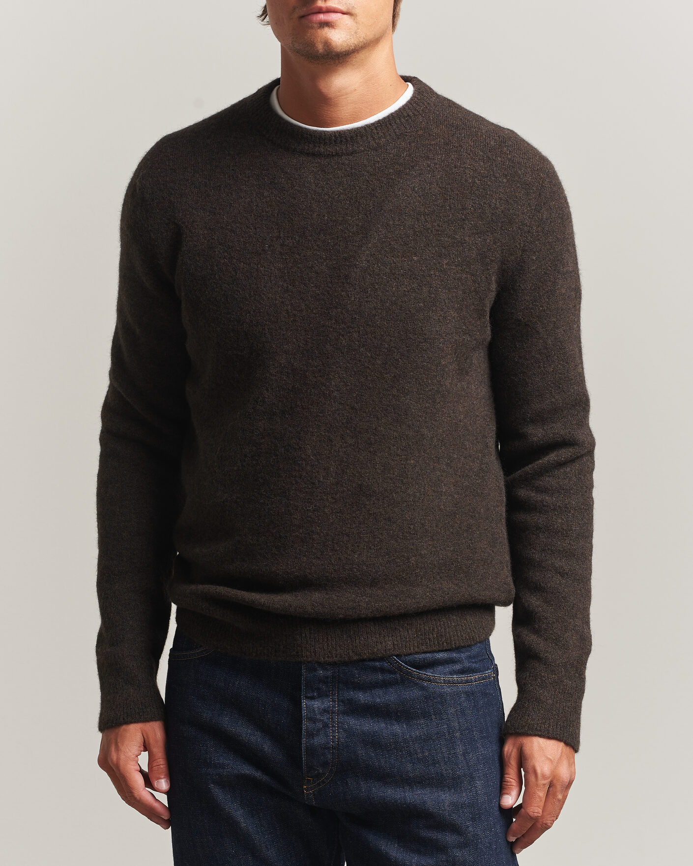 Herren | Pullover | Filippa K | Yak Knitted Sweater Golden Brown