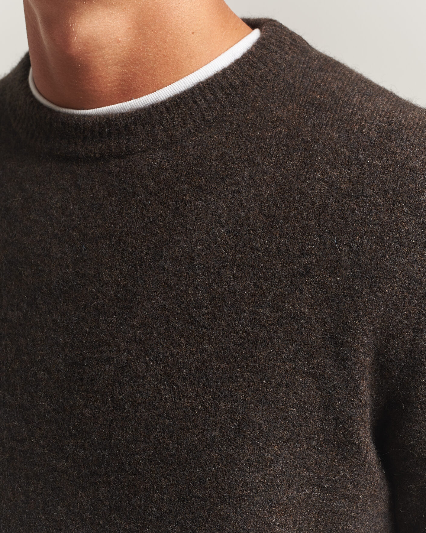 Herren | Pullover | Filippa K | Yak Knitted Sweater Golden Brown