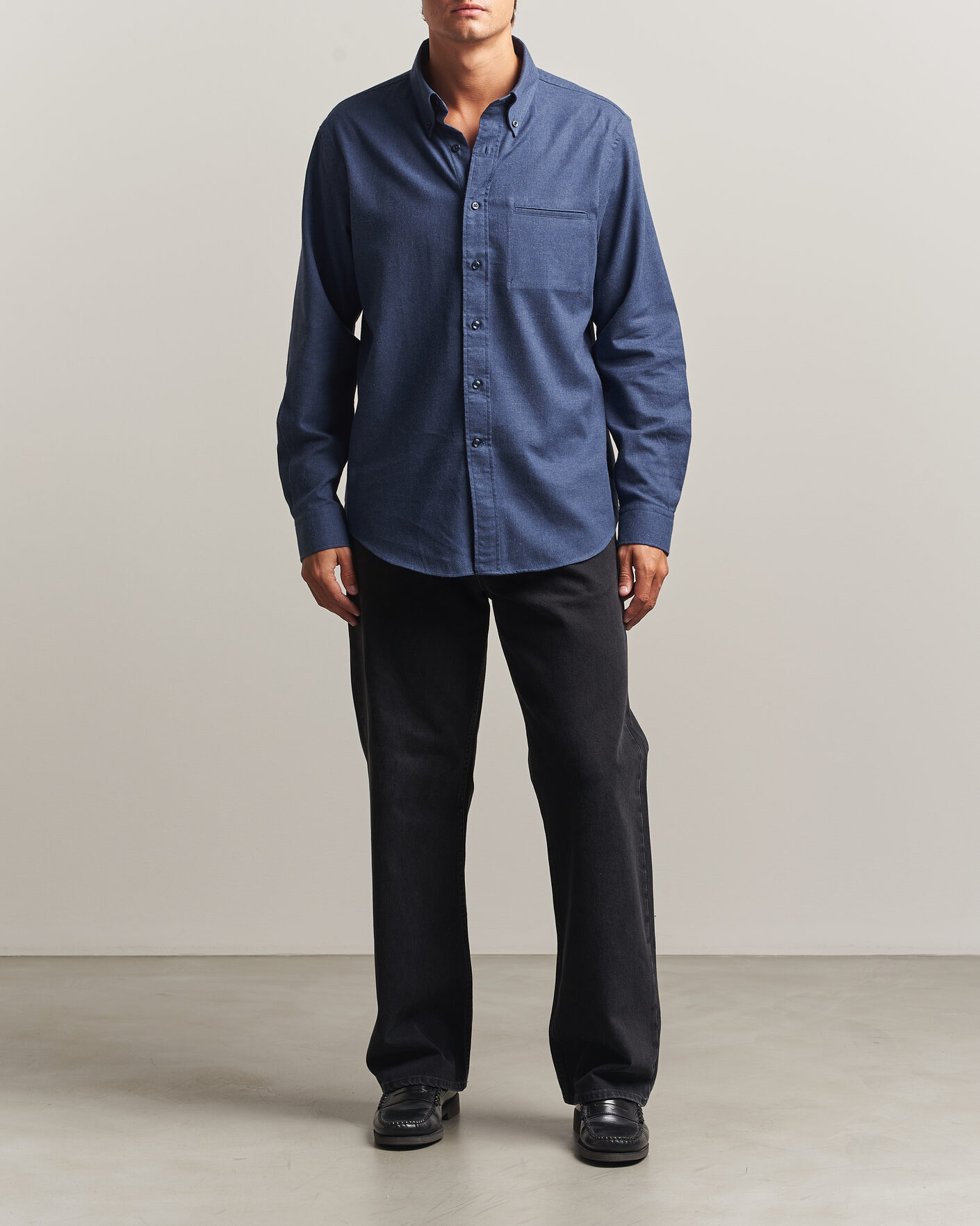 Herren | Hemden | Filippa K | Zack Flannel Shirt Navy