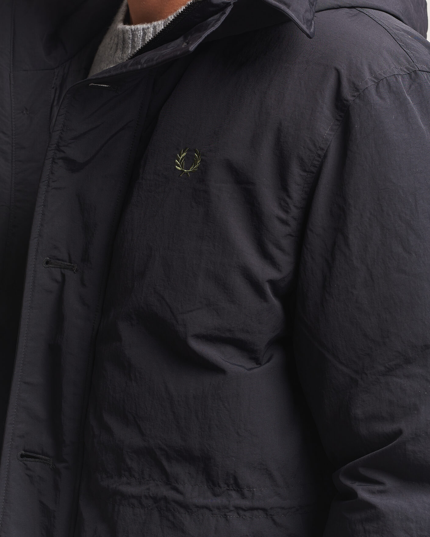 Herren | Jacken | Fred Perry | Padded Patch Pocket Parka Black