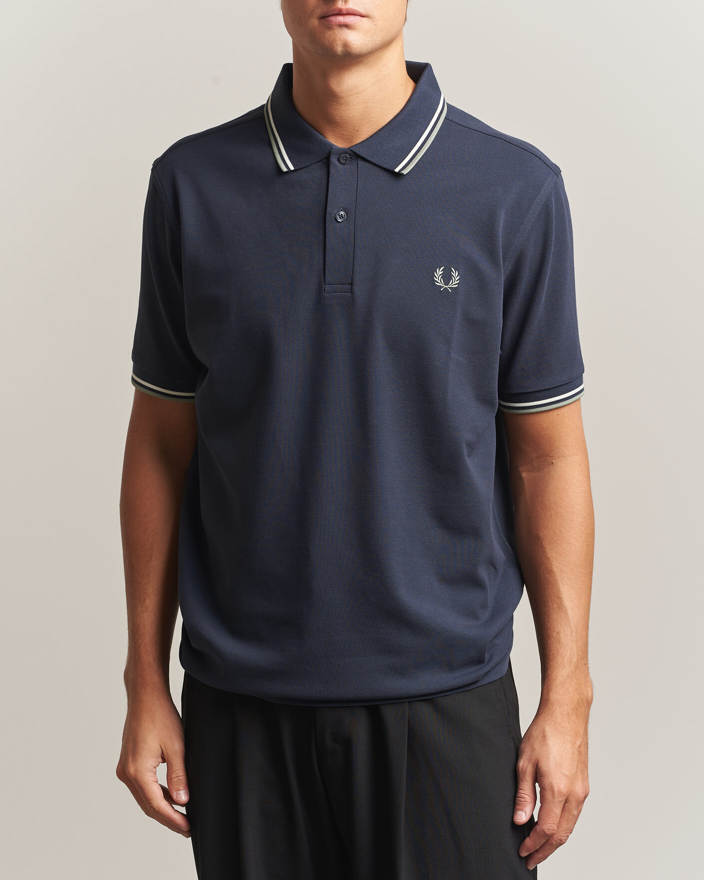 Herren | Poloshirts | Fred Perry | Twin Tipped Polo Shirt Dark Airforce