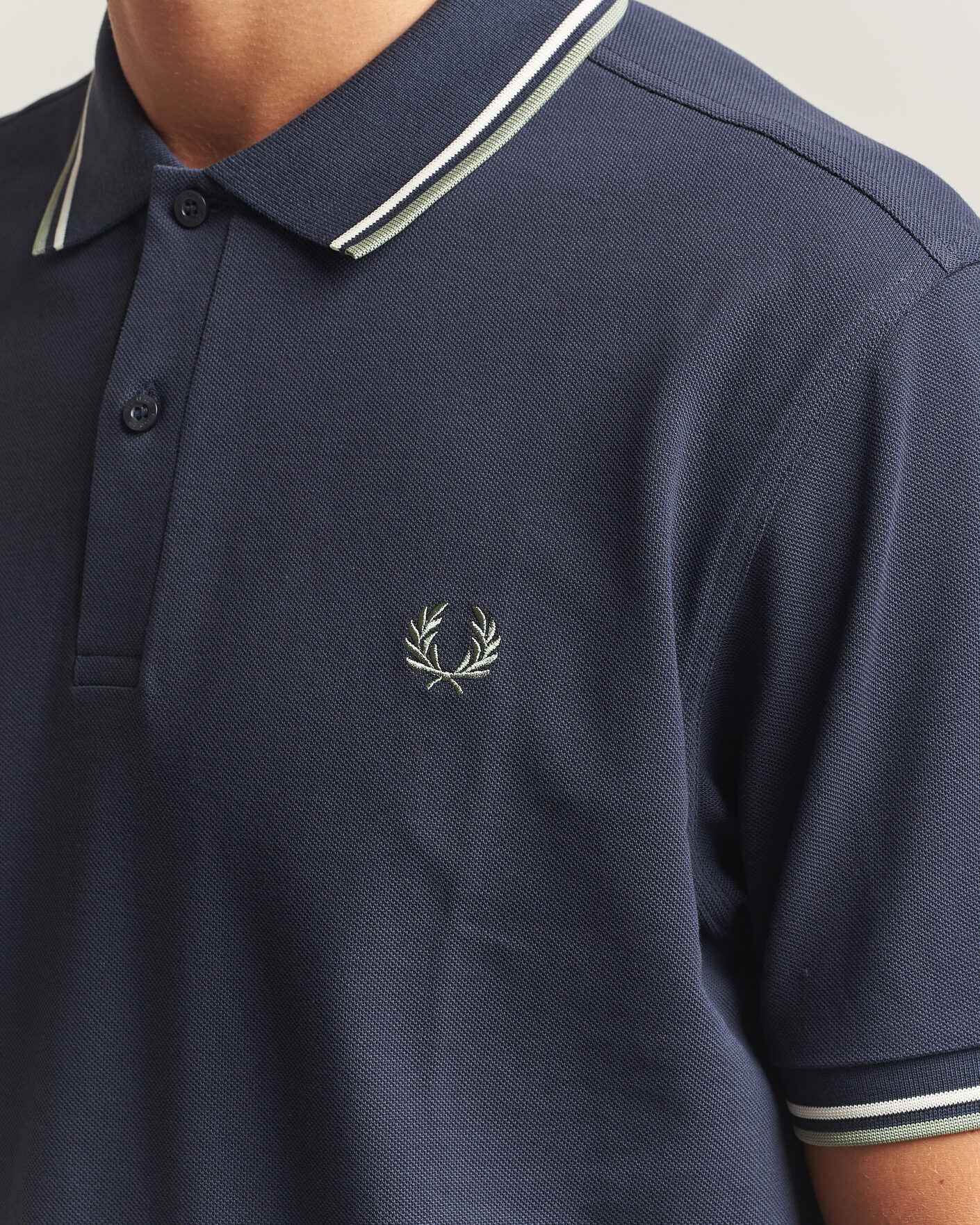 Herren | Poloshirts | Fred Perry | Twin Tipped Polo Shirt Dark Airforce