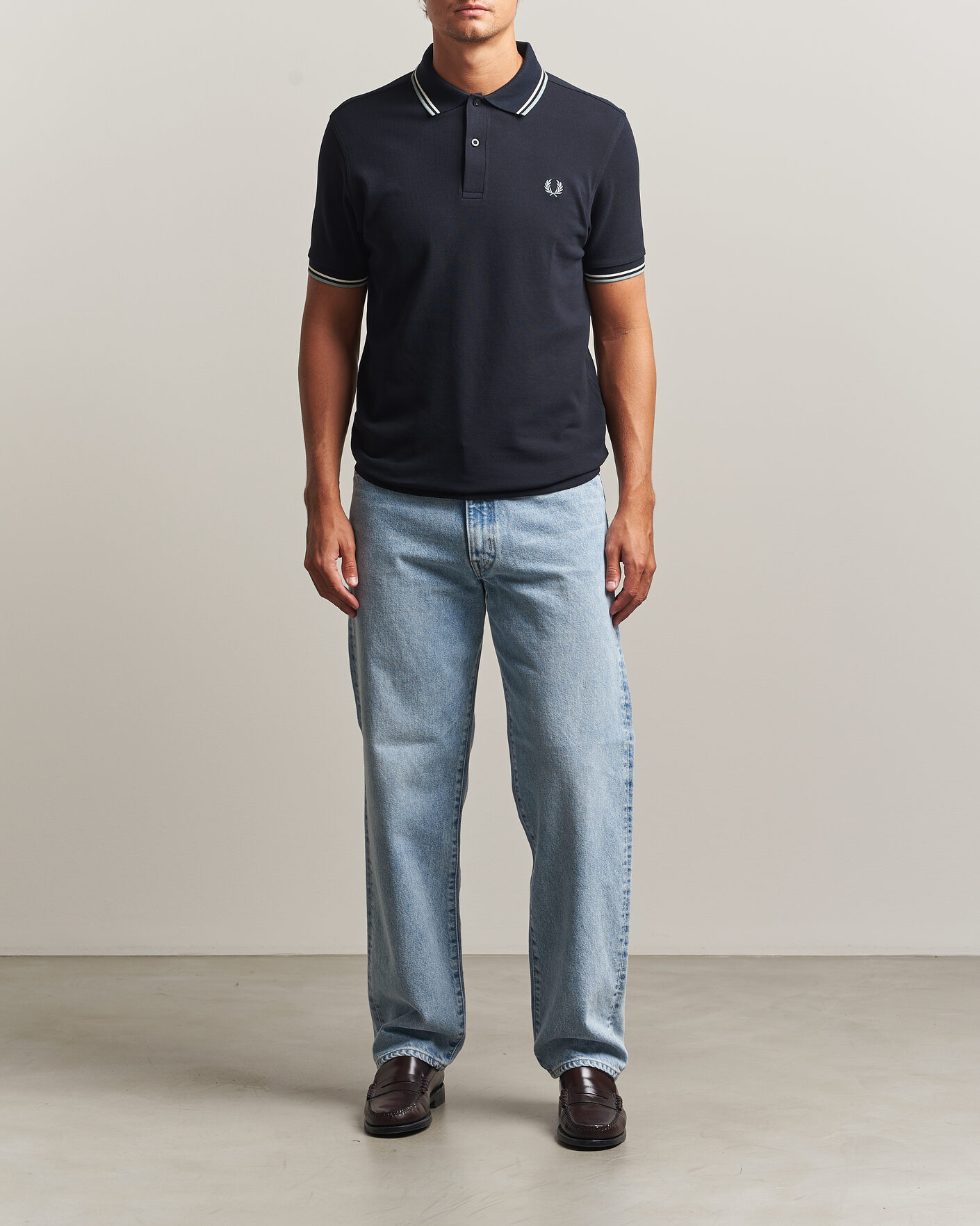 Herren | Poloshirts | Fred Perry | Twin Tipped Polo Shirt Navy
