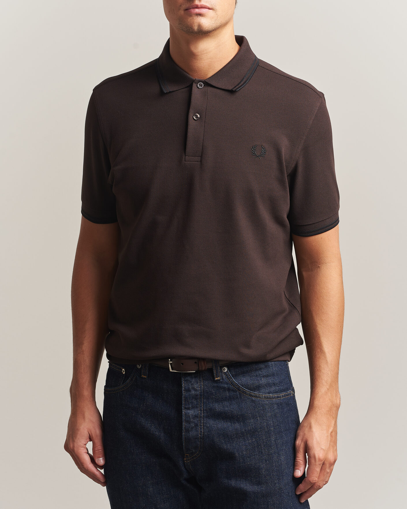 Herren | Poloshirts | Fred Perry | Twin Tipped Polo Shirt Rich Brown
