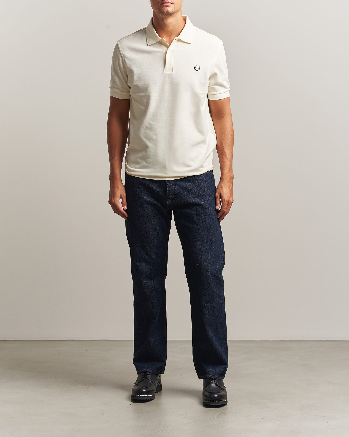 Herren | Poloshirts | Fred Perry | Plain Polo Shirt Night Ecru