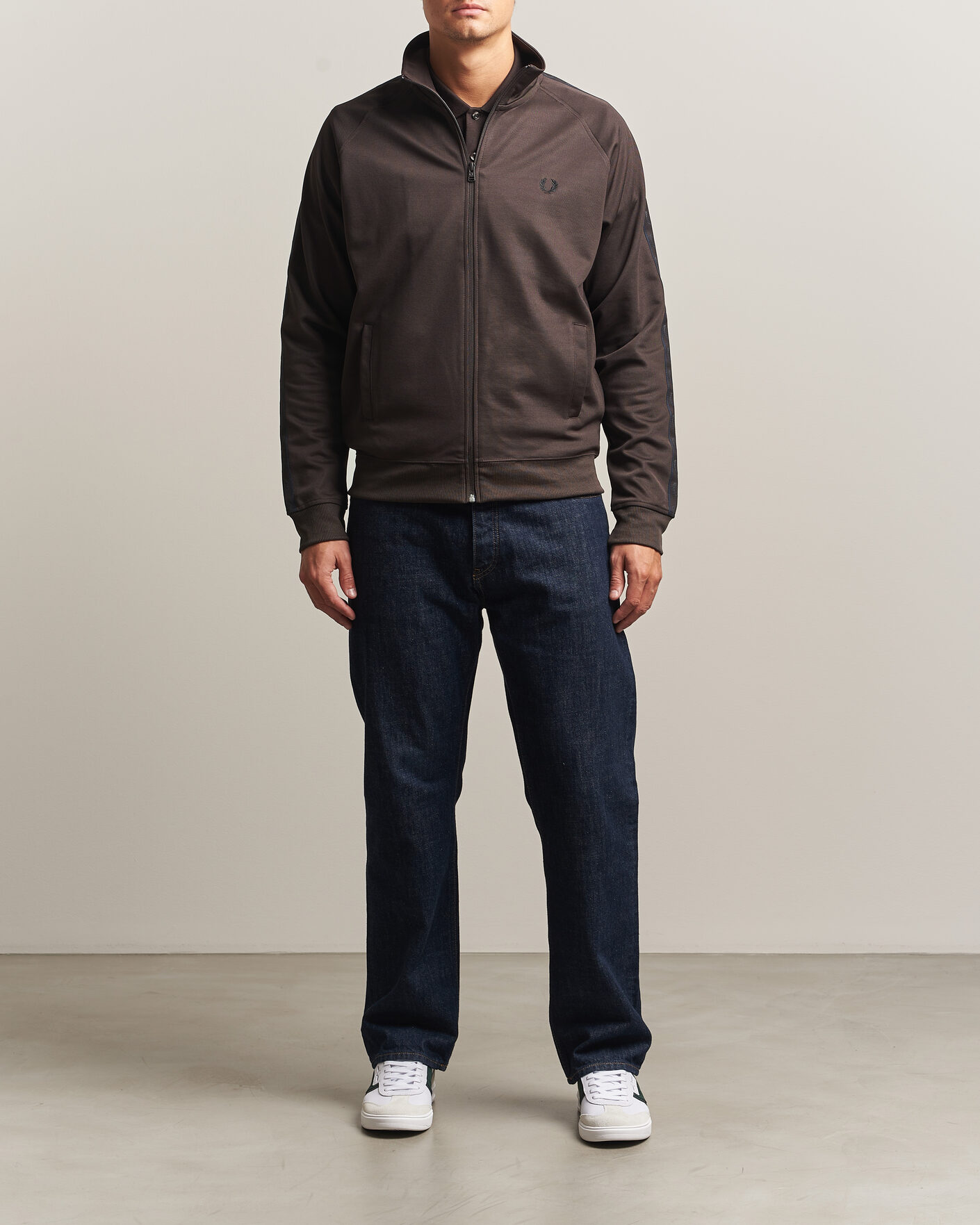 Herren | Pullover | Fred Perry | Taped Track Jacket Rich Brown