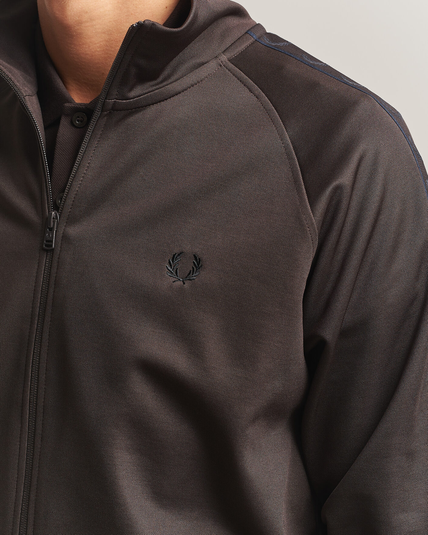 Herren | Pullover | Fred Perry | Taped Track Jacket Rich Brown