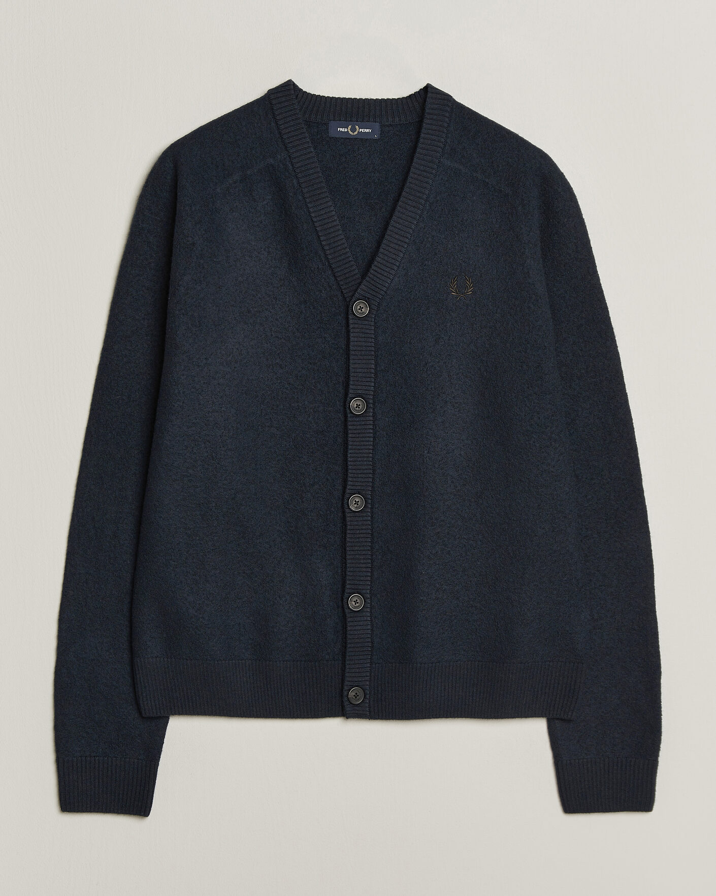 Herren | Pullover | Fred Perry | Wool Saddle Sleeve Cardigan Navy