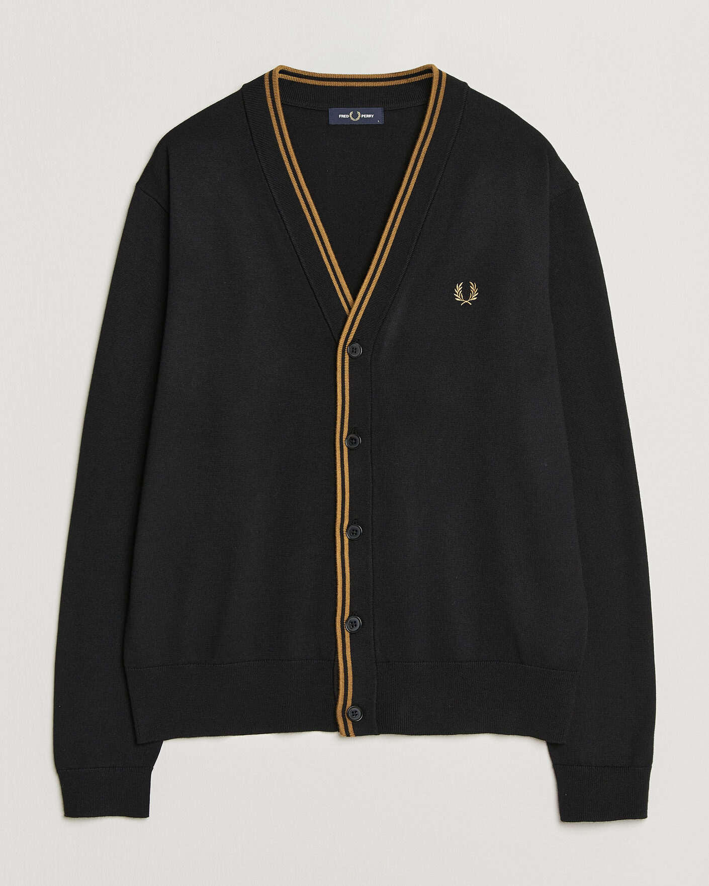 Herren | Pullover | Fred Perry | Classic Knitted Cardigan Black
