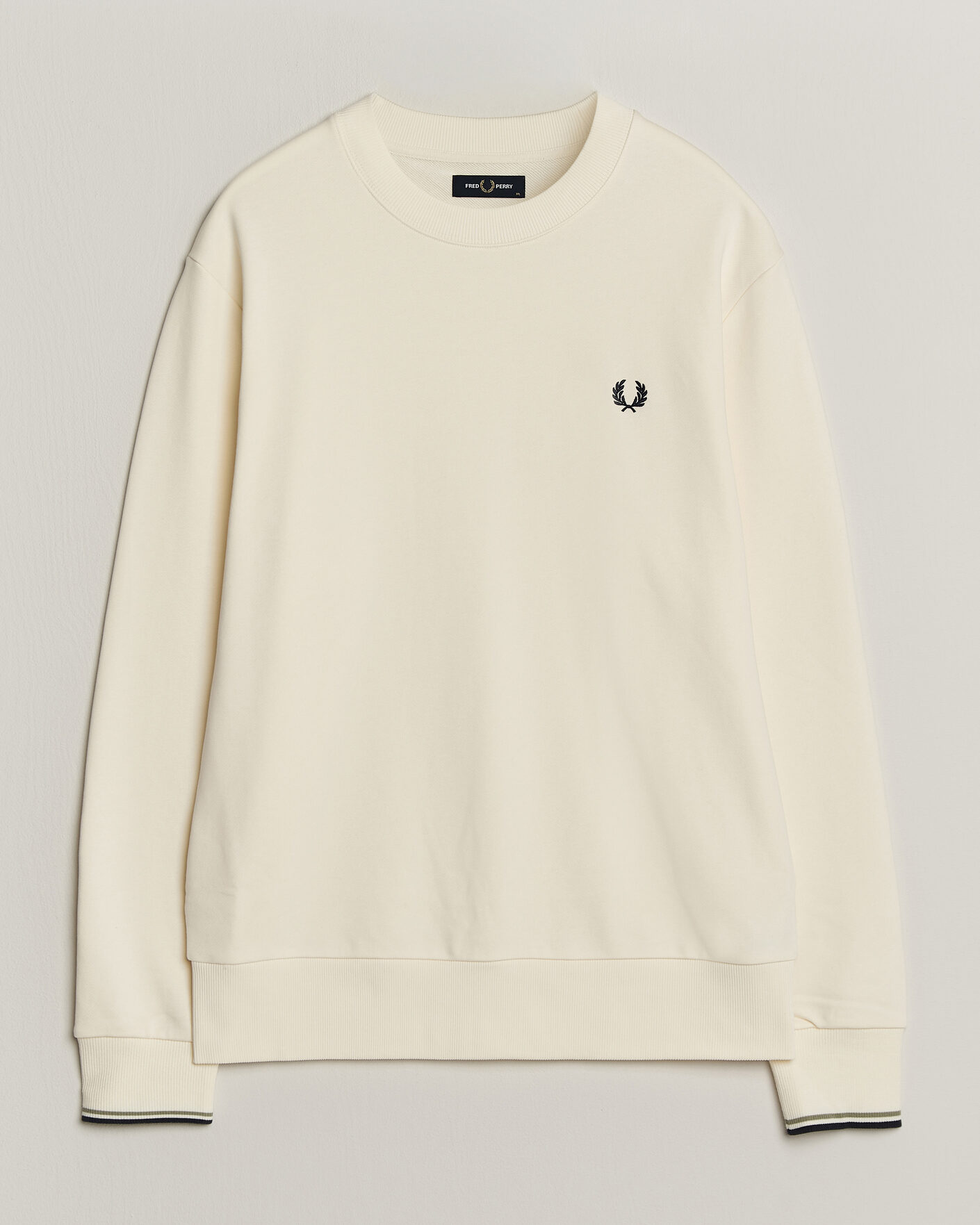 Herren | Pullover | Fred Perry | Crew Neck Sweatshirt Ecru