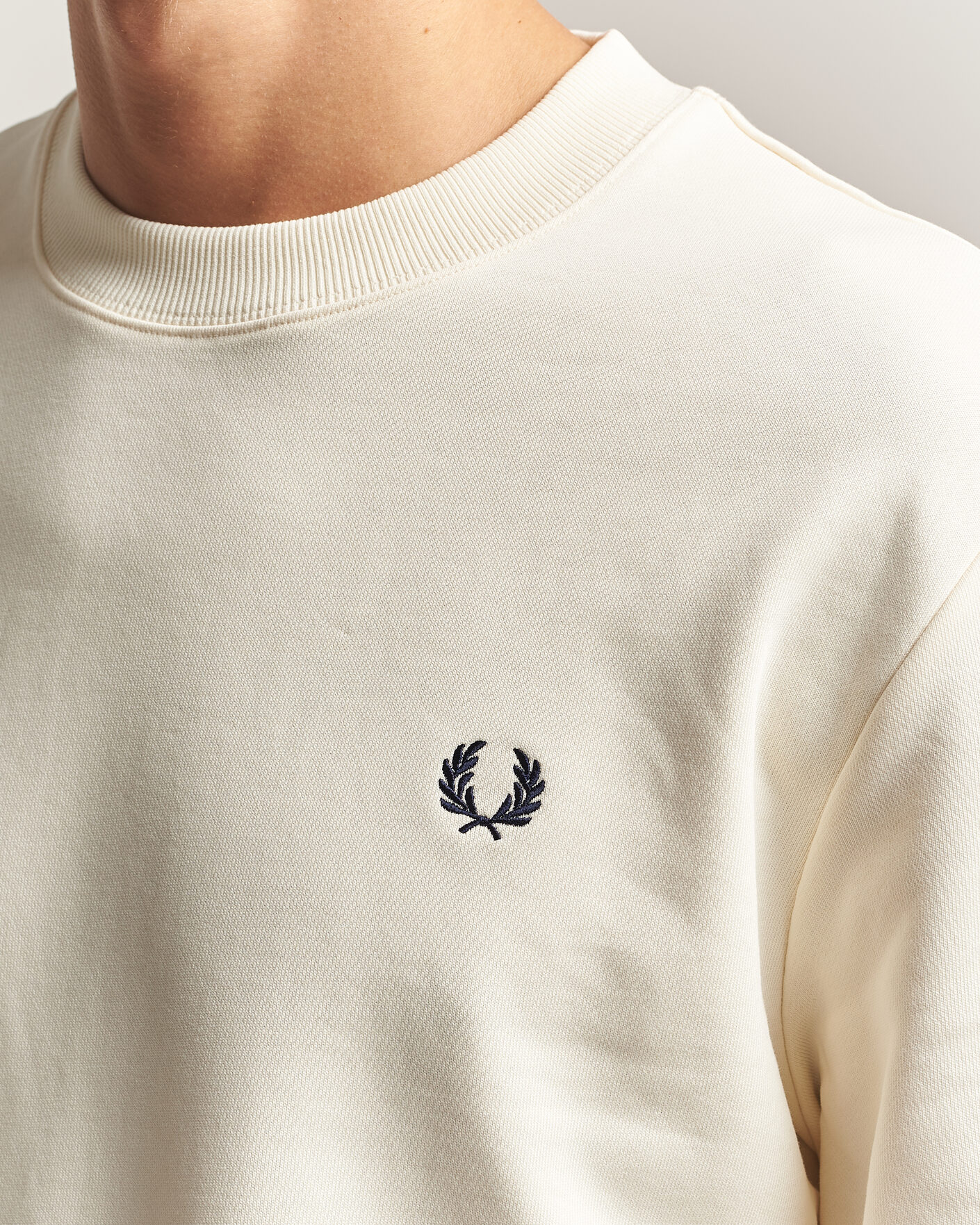 Herren | Pullover | Fred Perry | Crew Neck Sweatshirt Ecru