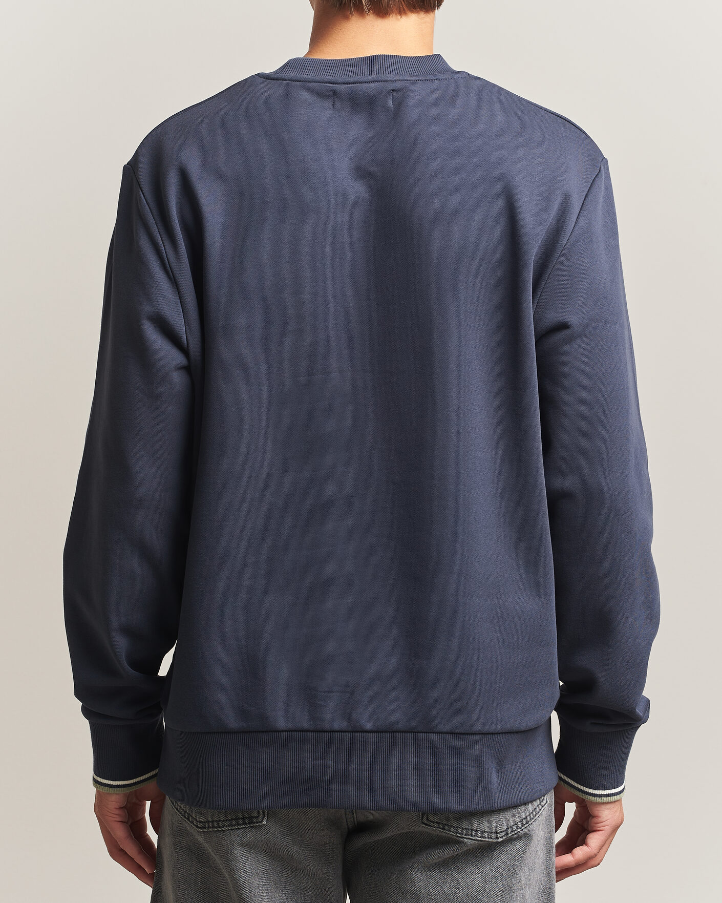 Herren | Pullover | Fred Perry | Crew Neck Sweatshirt Dark Airforce