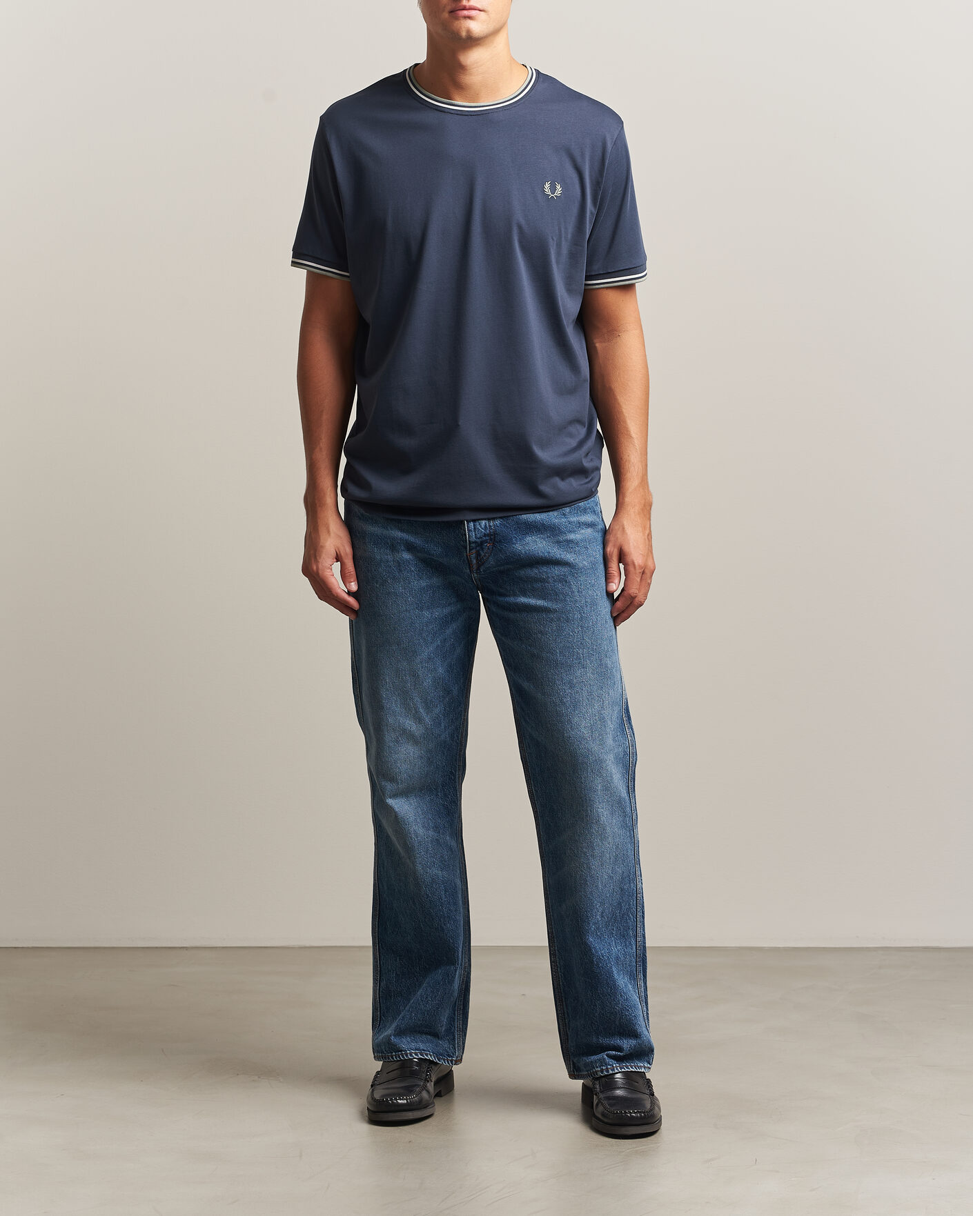 Herren | T-Shirts | Fred Perry | Twin Tipped T-Shirt Dark Airforce