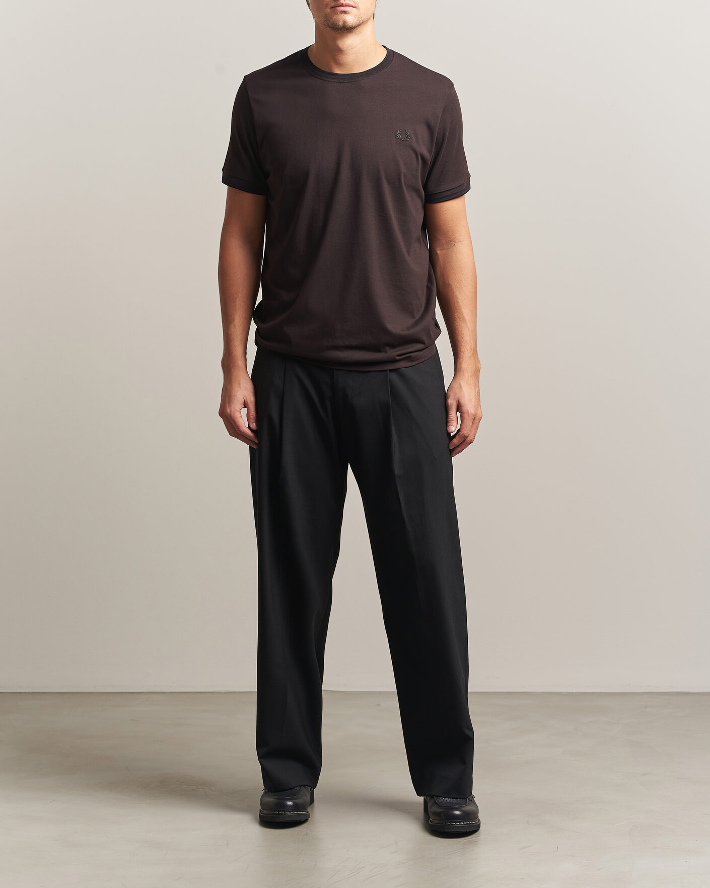 Herren | T-Shirts | Fred Perry | Twin Tipped T-Shirt Rich Brown
