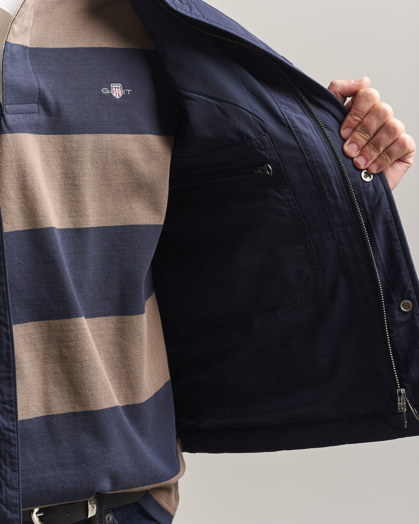 Herren | Westen | Gant | Classic Quilted Vest Evening Blue