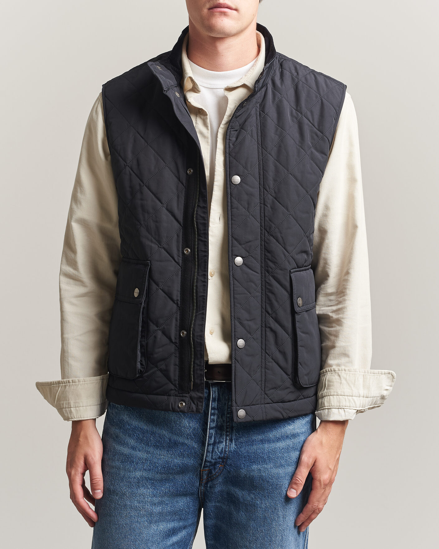 Herren | Westen | Gant | Classic Quilted Vest Black