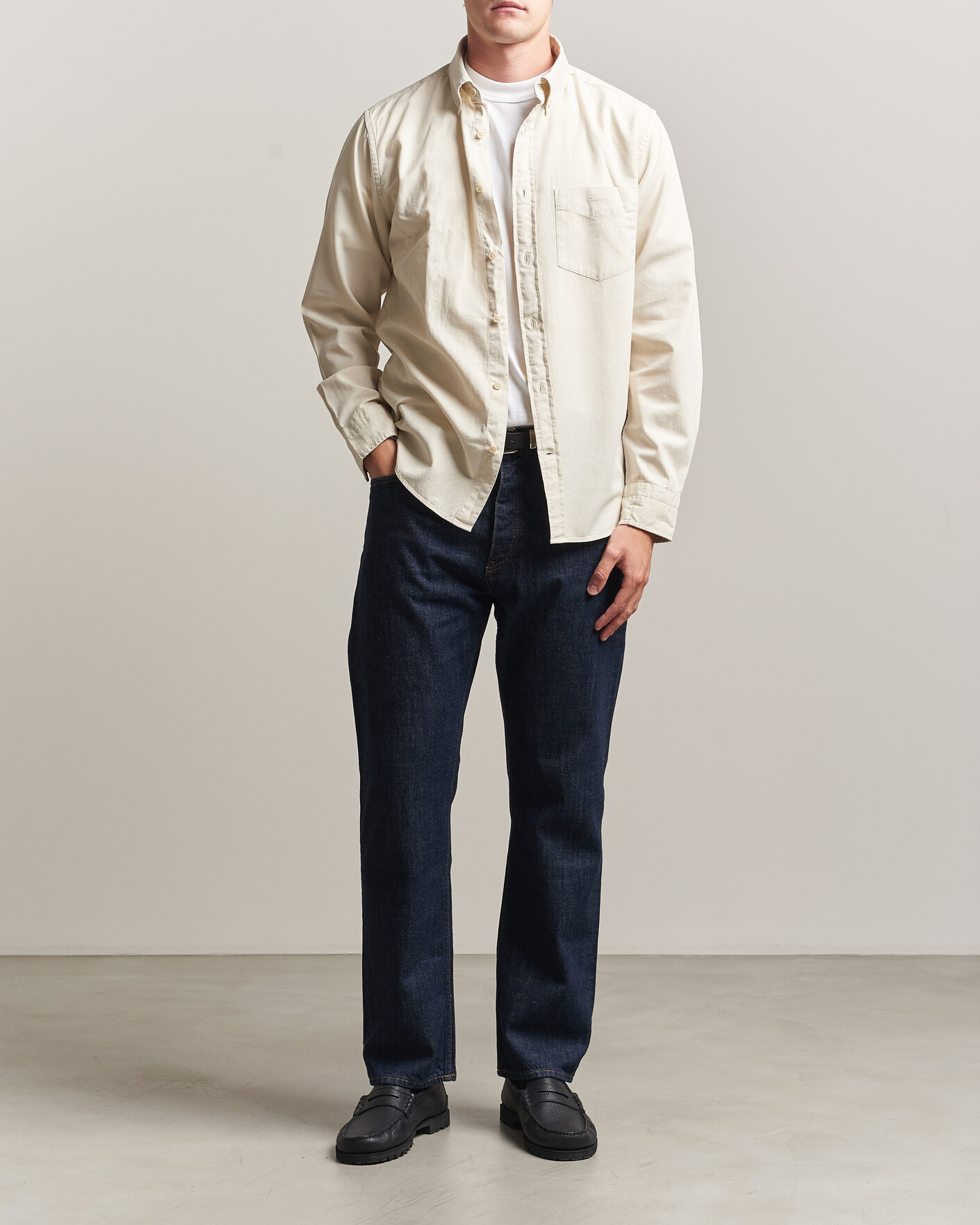 Herren | Hemden | Gant | Regular Fit Garment Dyed Twill Shirt Sand