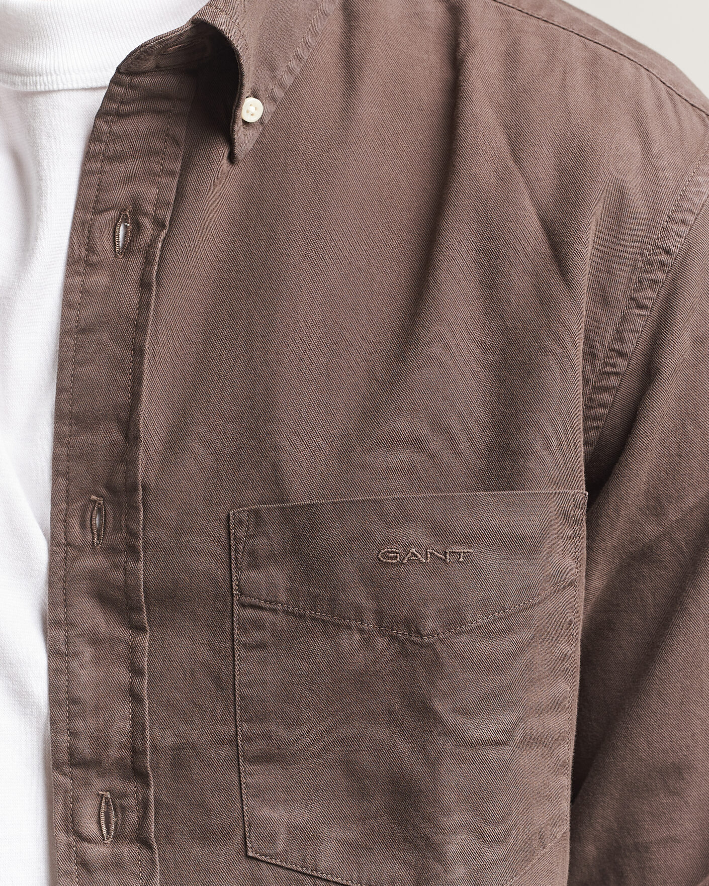 Herren | Hemden | Gant | Regular Fit Garment Dyed Twill Shirt Shadow Brown