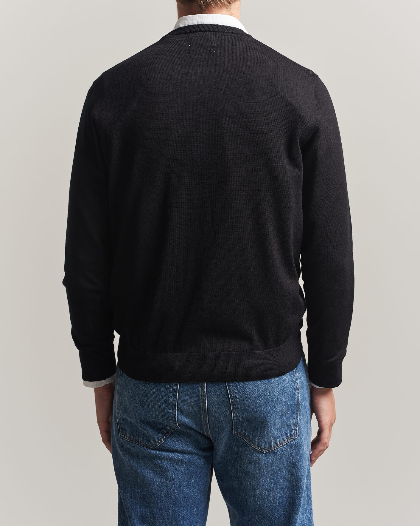 Herren | Pullover | Gant | Extrafine Merino Knitted Crew Neck Black
