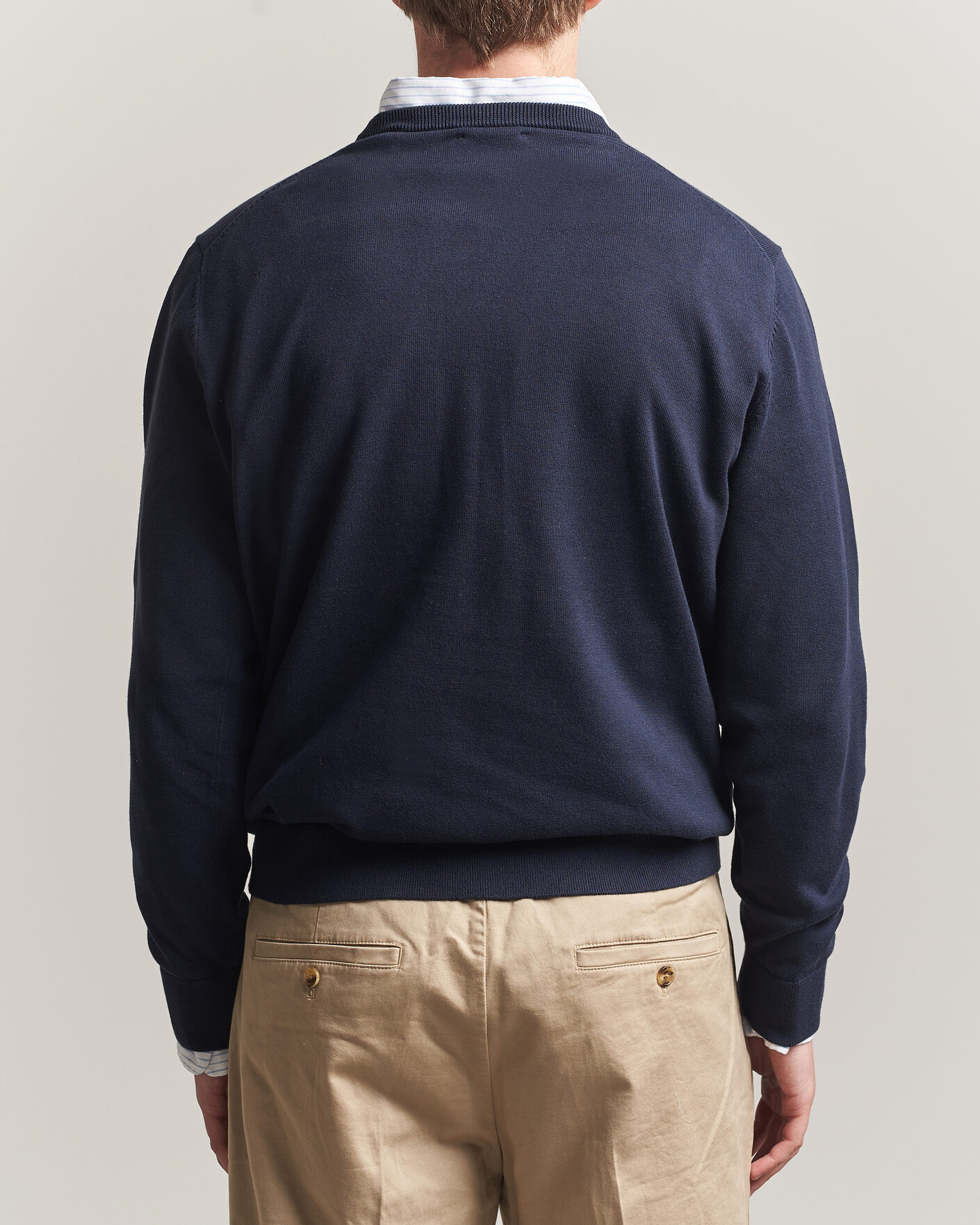 Herren | Pullover | Gant | Classic Cotton Crew Neck Evening Blue