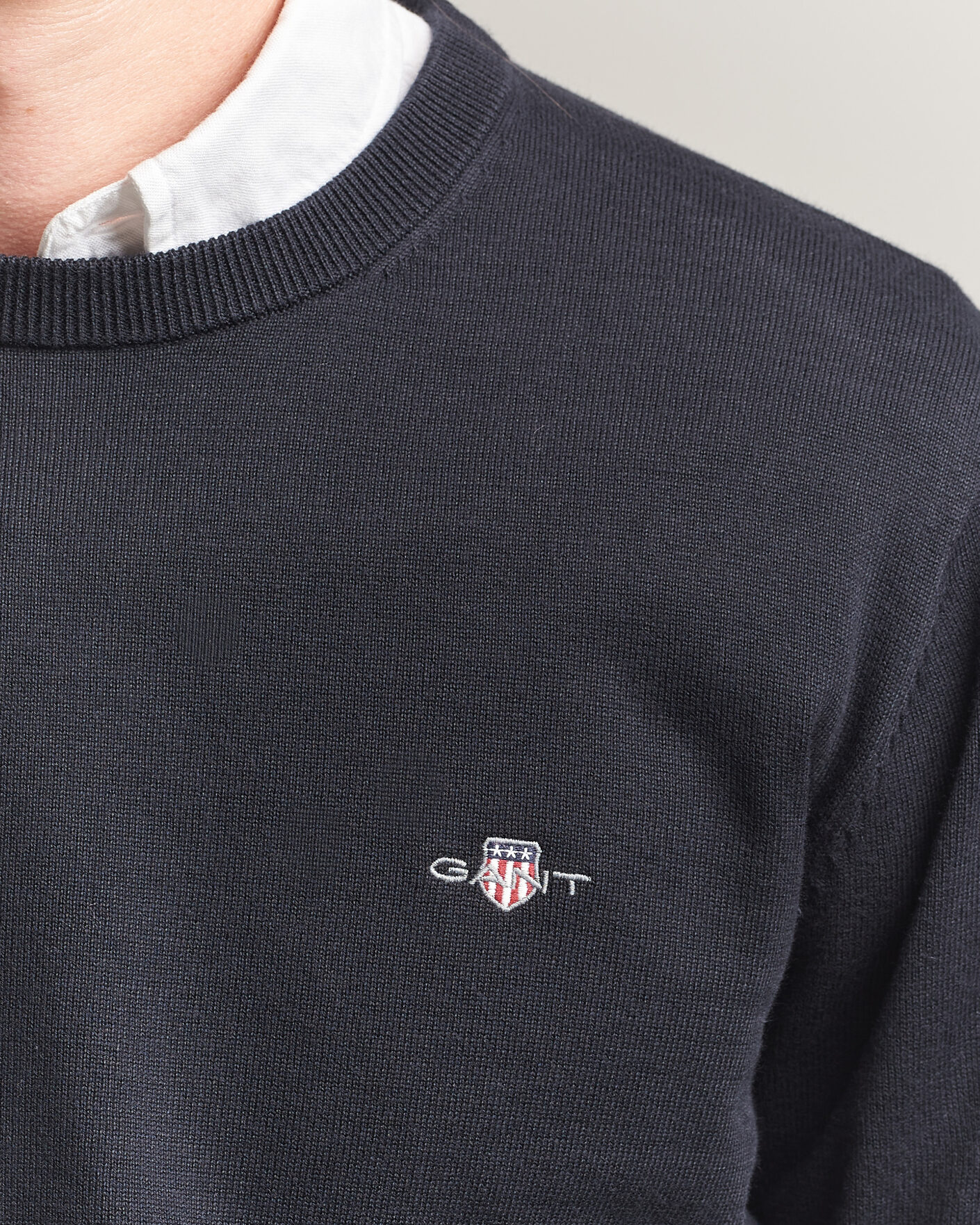 Herren | Pullover | Gant | Classic Cotton Crew Neck Black