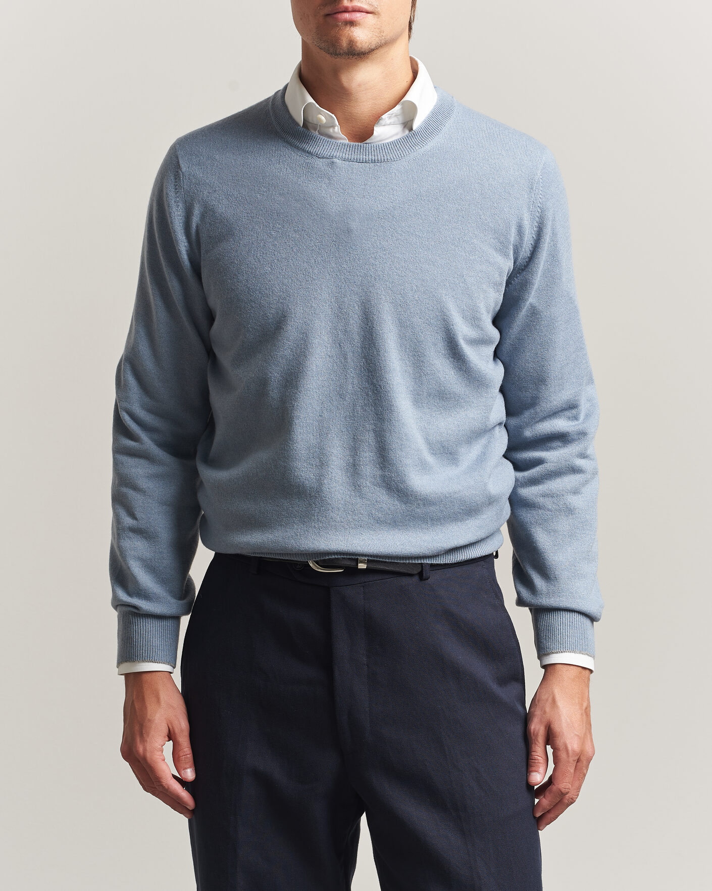 Herren | Pullover | Brunello Cucinelli | 2 Ply Cashmere Pullover Denim Blue