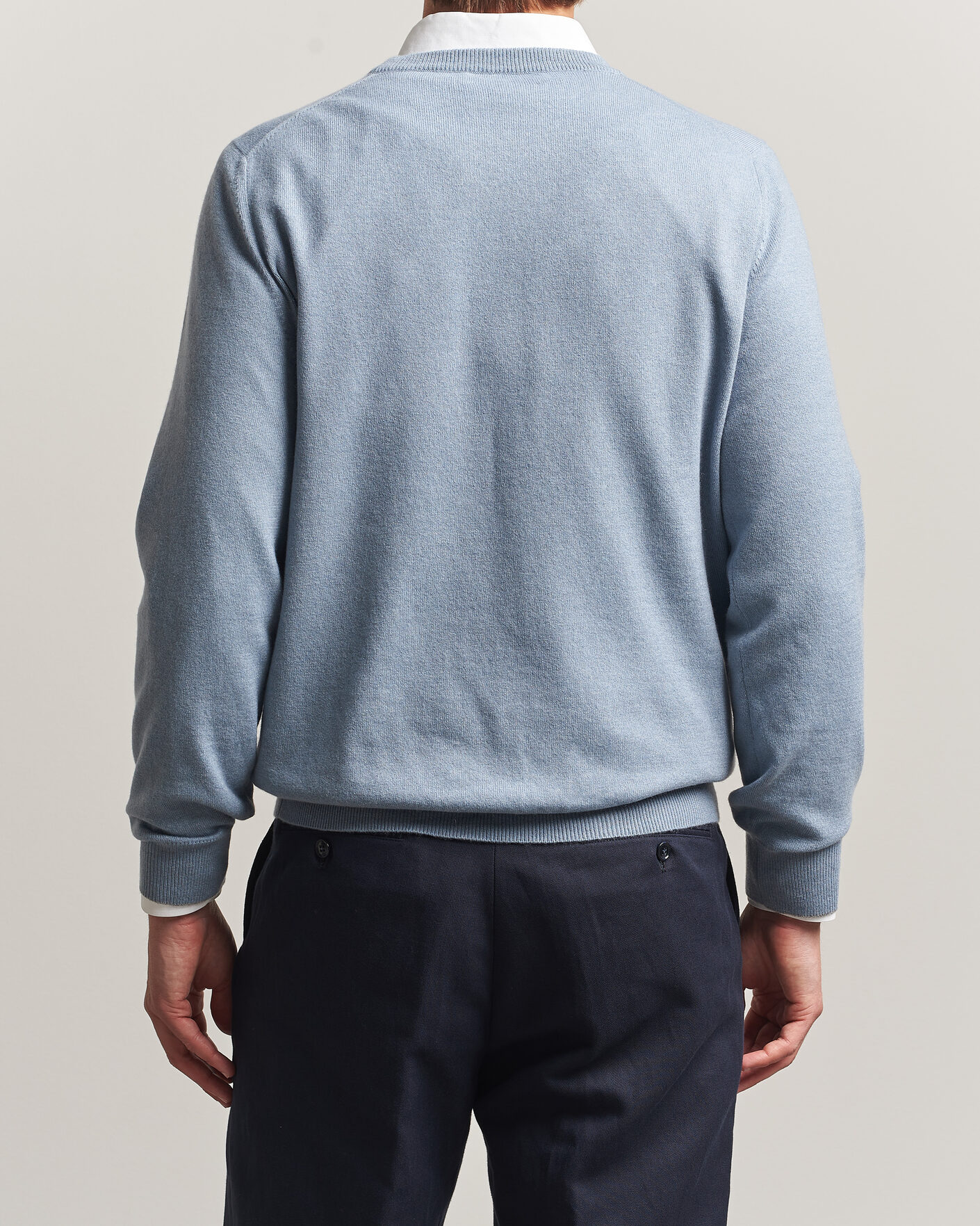 Herren | Pullover | Brunello Cucinelli | 2 Ply Cashmere Pullover Denim Blue