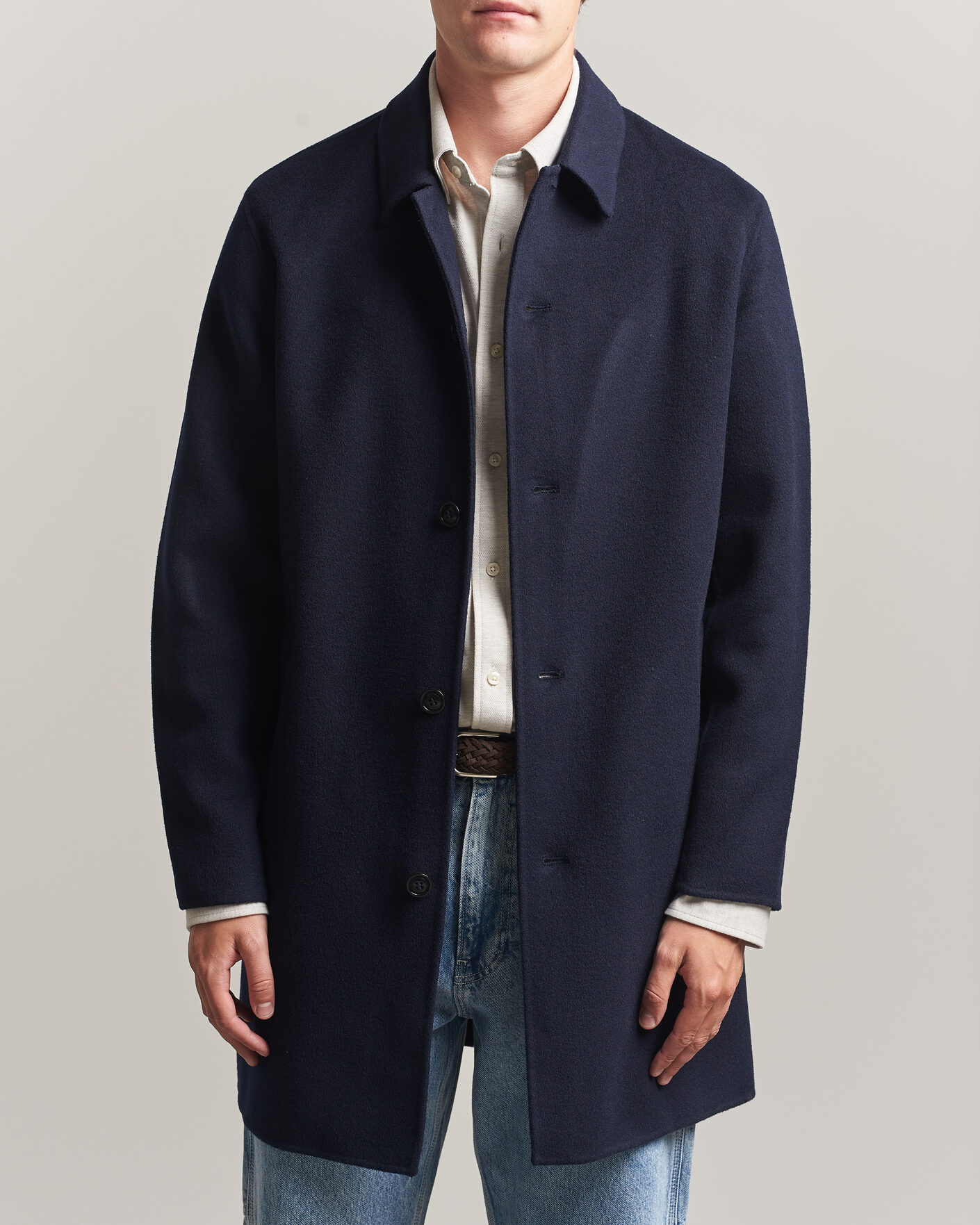 Herren | Jacken | Gant | Handstitched Wool/Cashmere Top Coat Evening Blue
