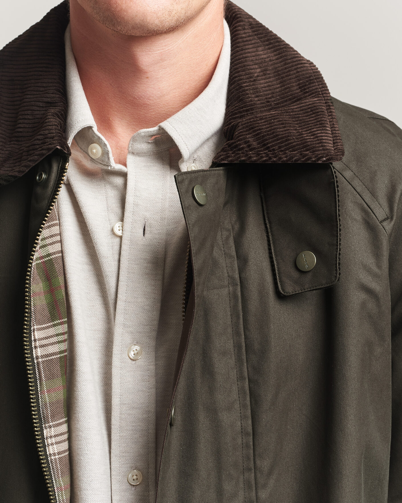 Herren | Jacken | Gant | Waxed Barn Jacket Black Brown