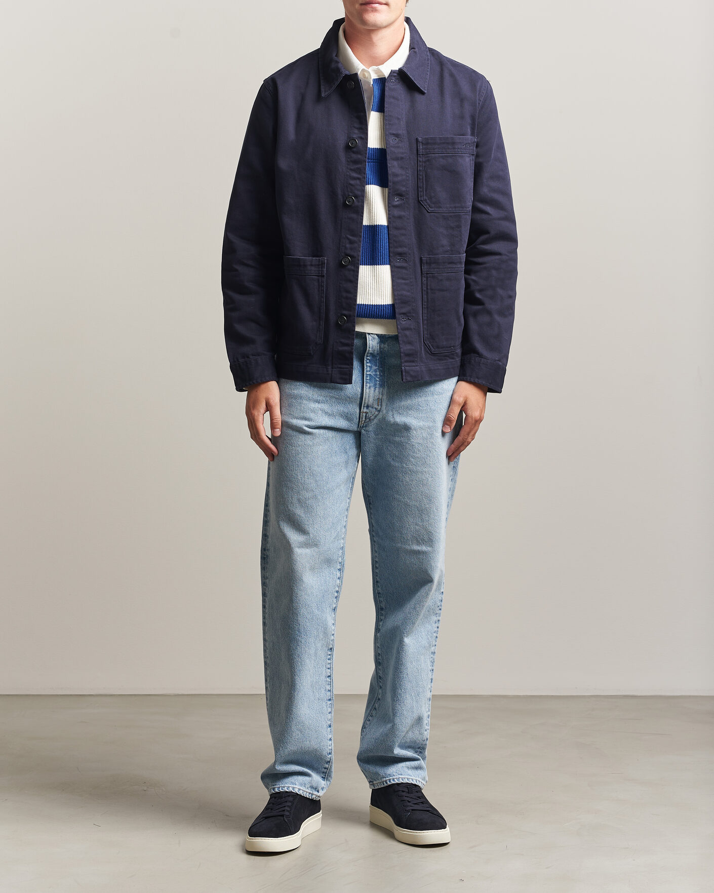 Herren | Hemden | Gant | Regular Fit Brushed Twill Overshirt Evening Blue