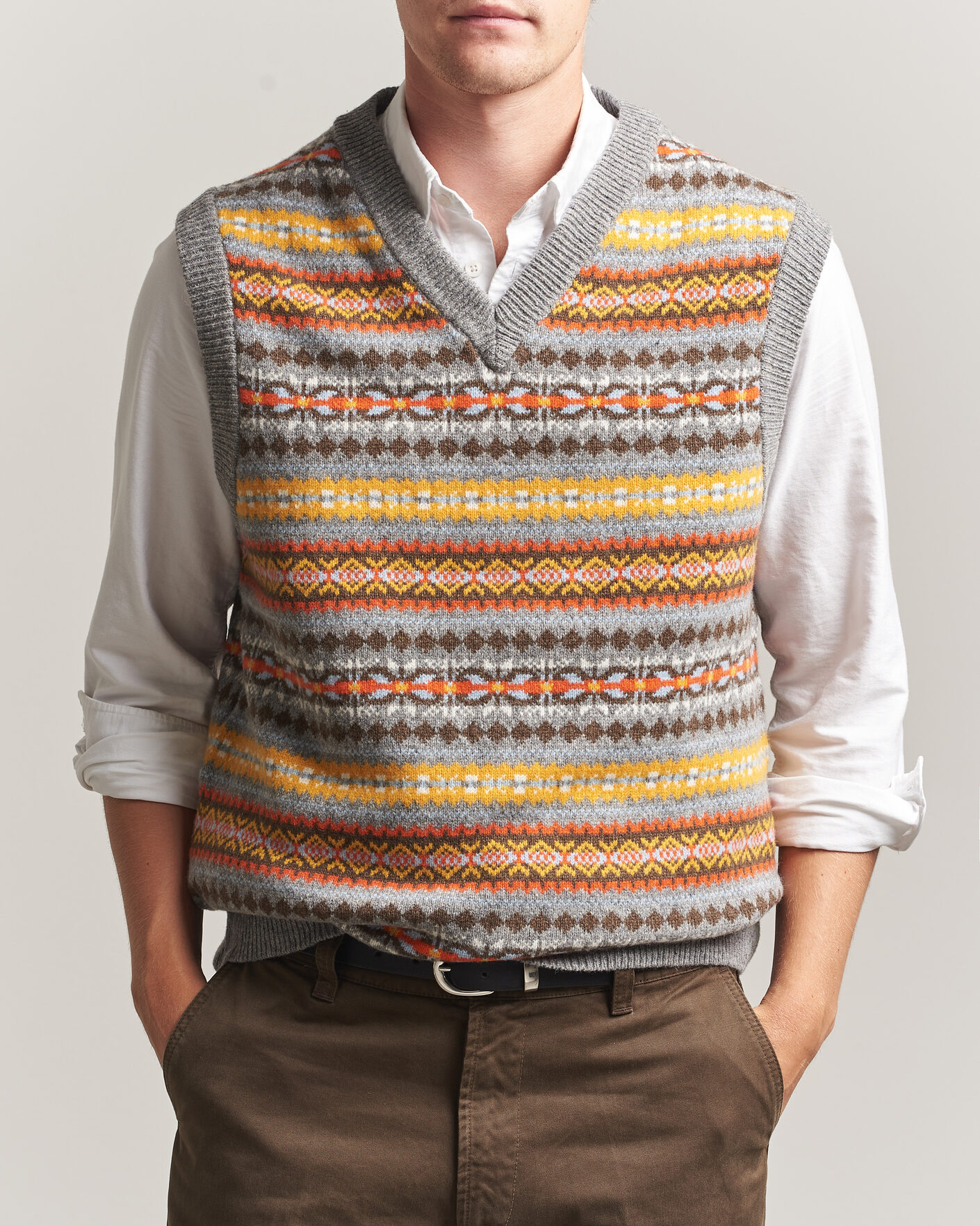 Herren | Pullover | Gant | Wool Knitted Fairisle Vest Multi