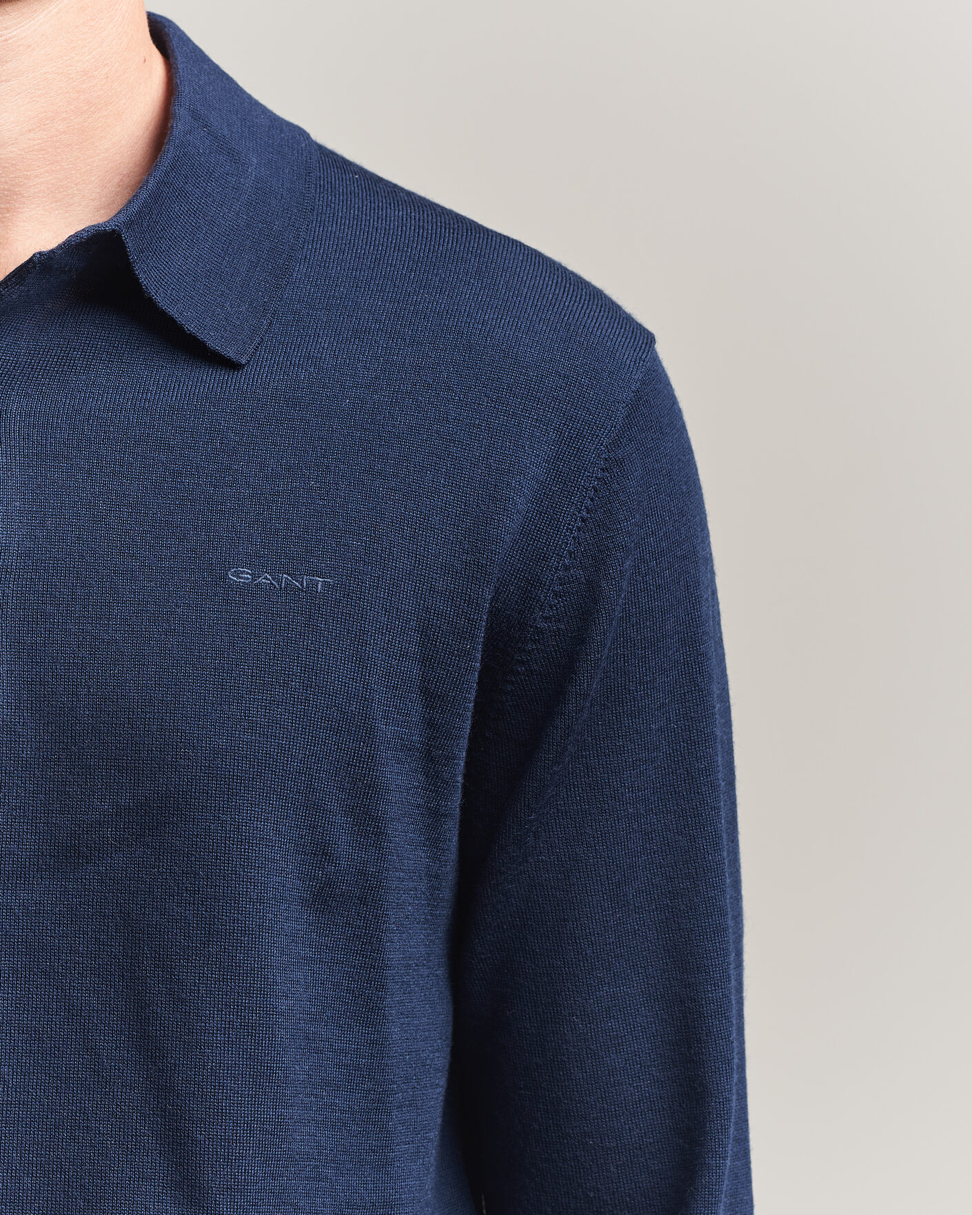 Herren | Pullover | Gant | Extrafine Merino Knitted Polo Marine