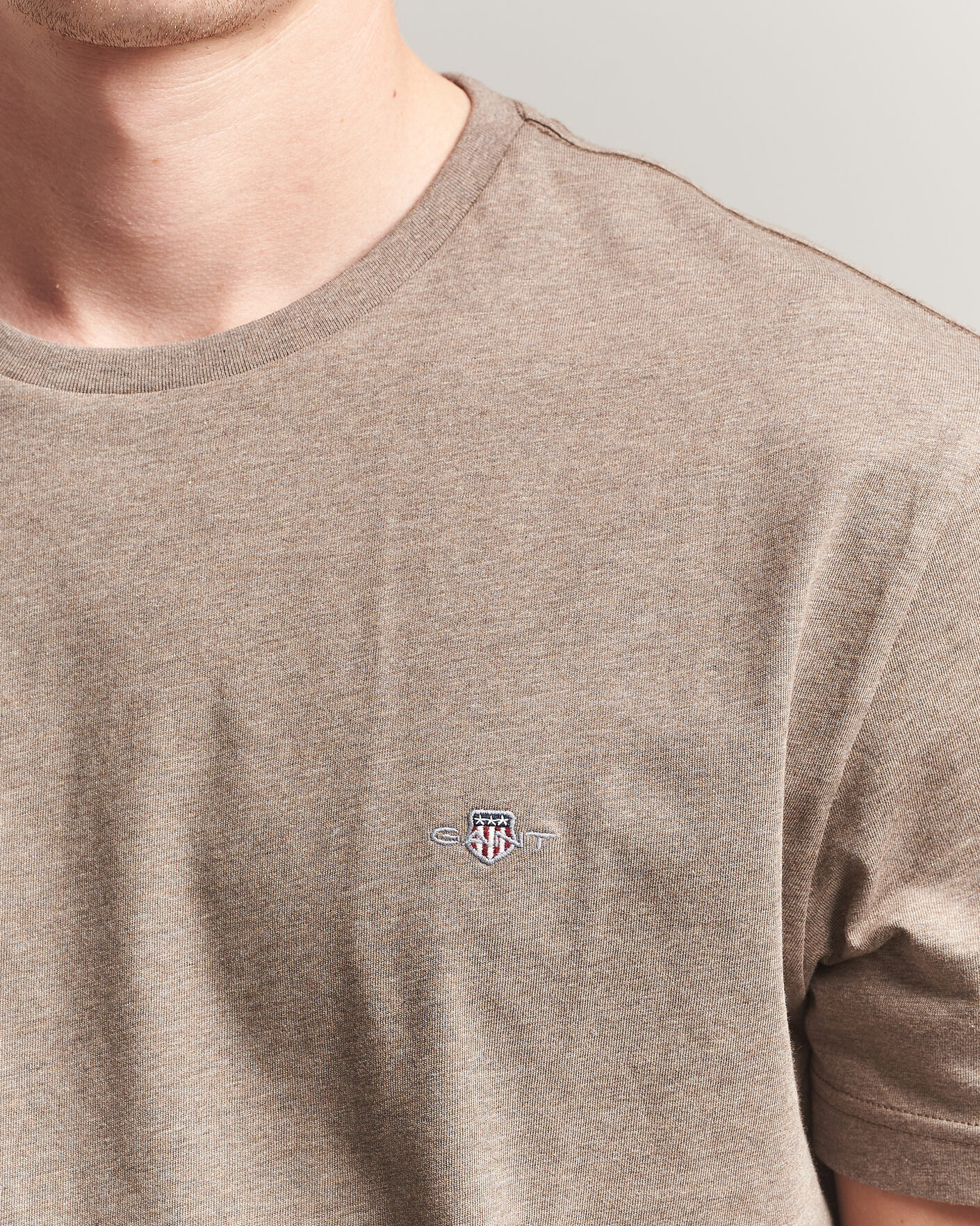 Herren | T-Shirts | Gant | The Original T-Shirt Dark Hazelnut Melange