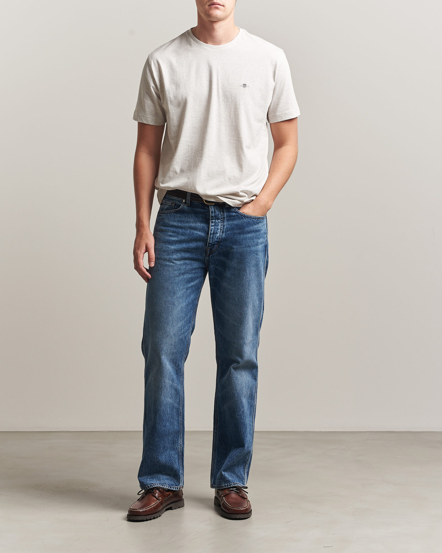Herren | T-Shirts | Gant | The Original T-Shirt Glacier Melange