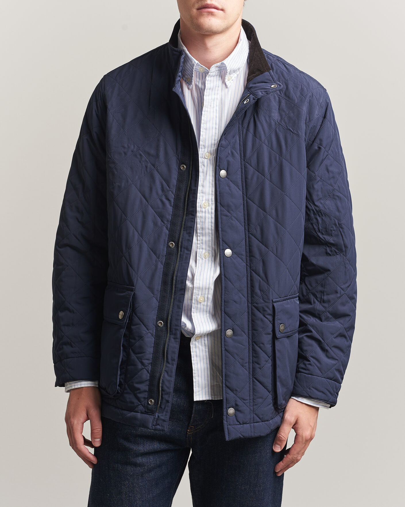 Herren | Jacken | Gant | Classic Quilted Mid Jacket Evening Blue