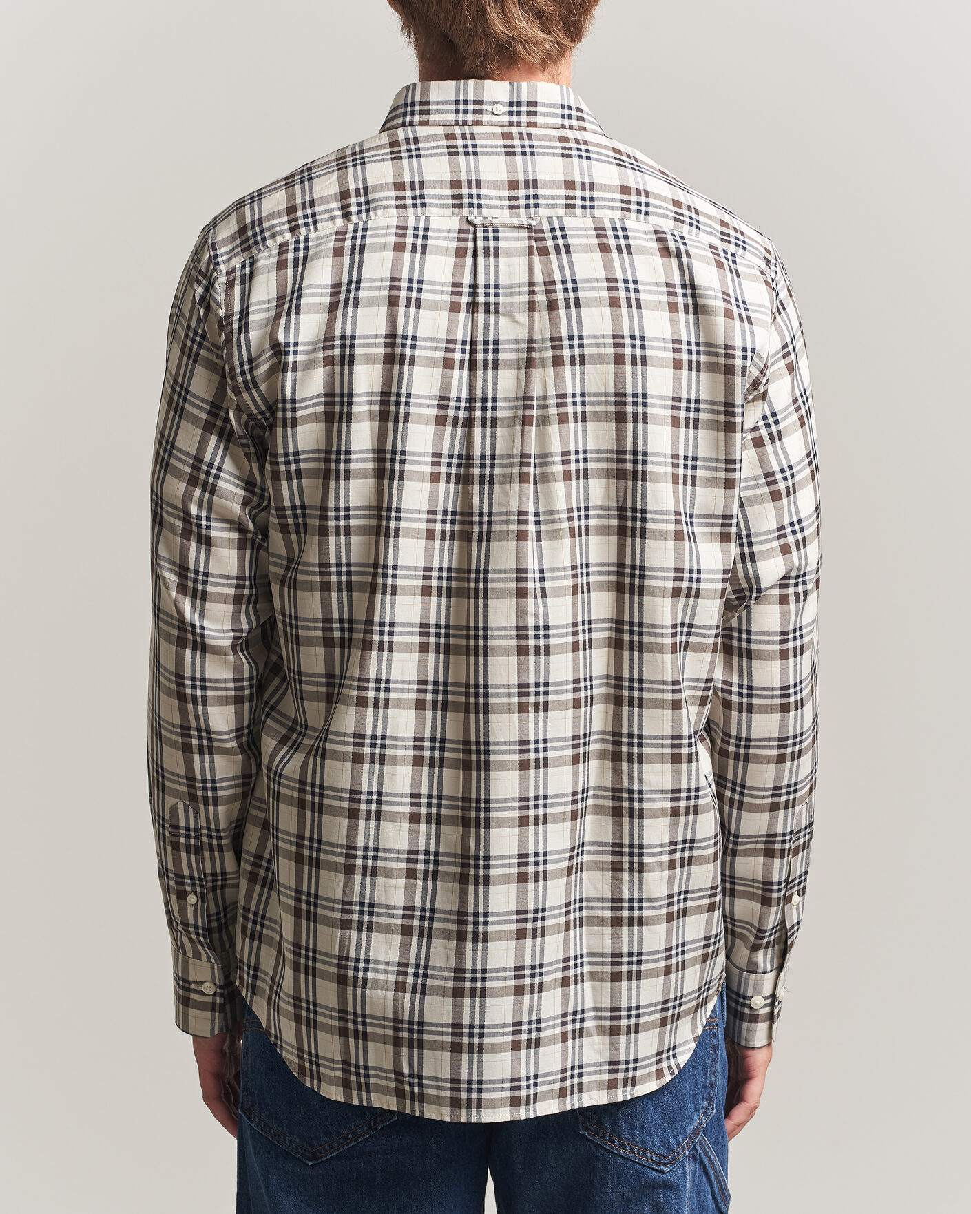 Herren | Hemden | Gant | Regular Fit Twill Checked Shirt Sand