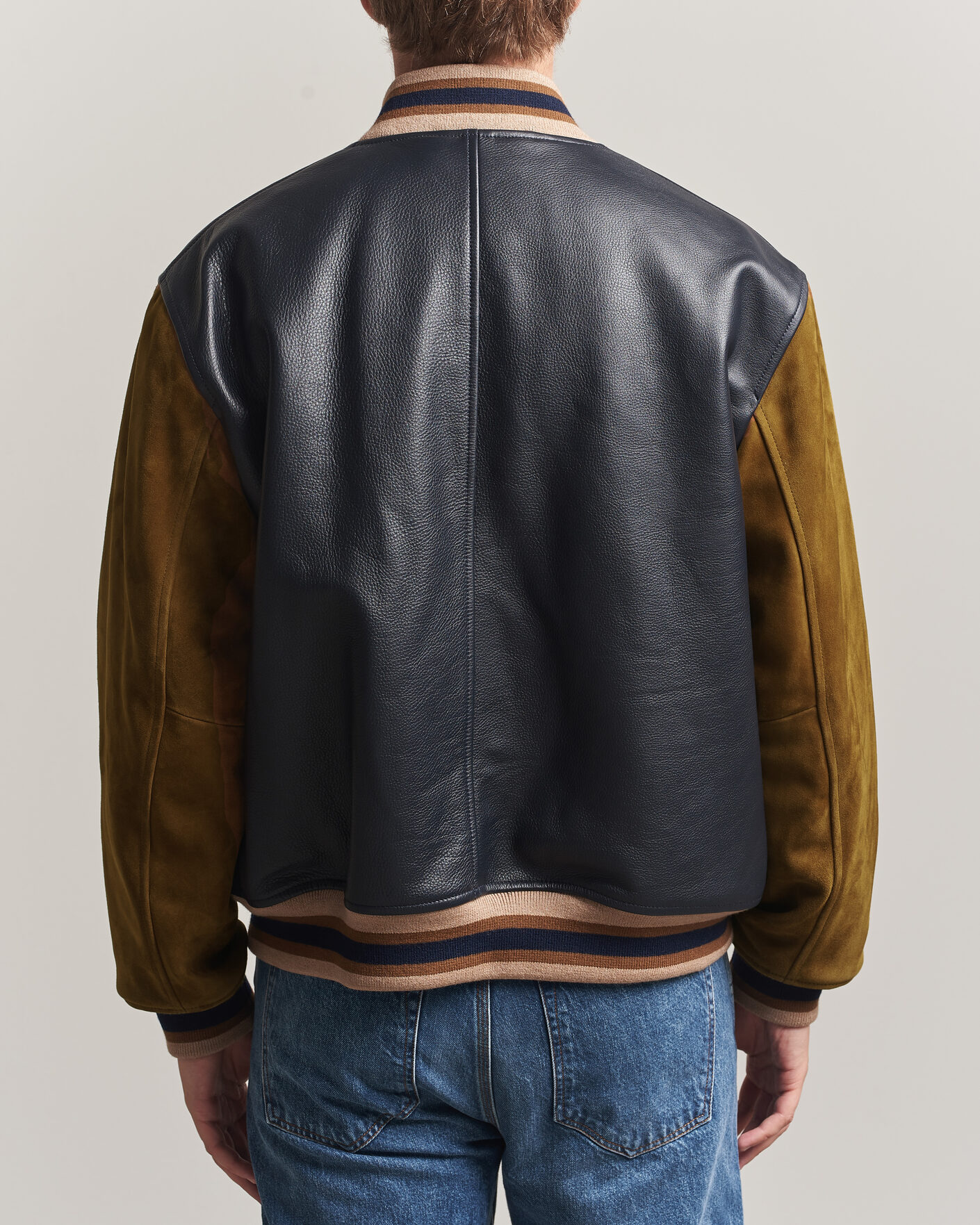 Herren | Jacken | Gant | YALE Suede/Leather Varsity Jacket Navy