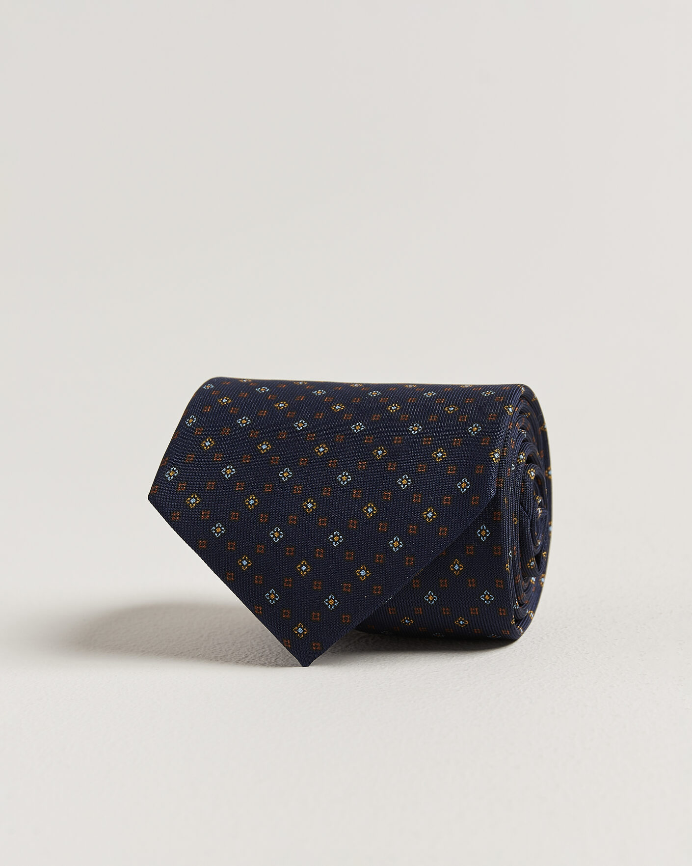 Herren | Krawatten | E. Marinella | 3-Fold Printed Silk Tie Navy