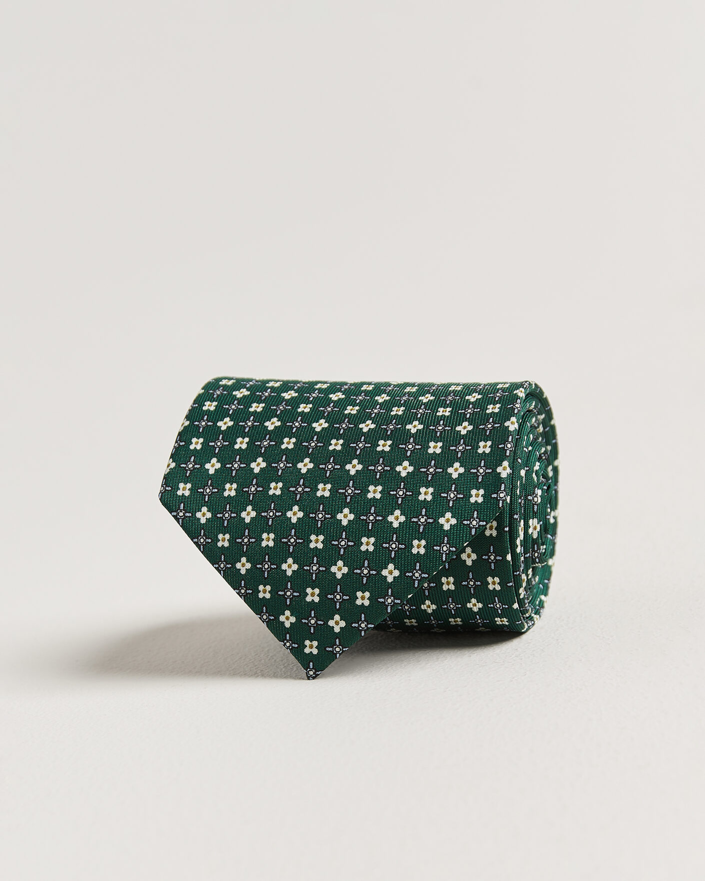 Herren | Krawatten | E. Marinella | 3-Fold Printed Silk Tie Dark Green