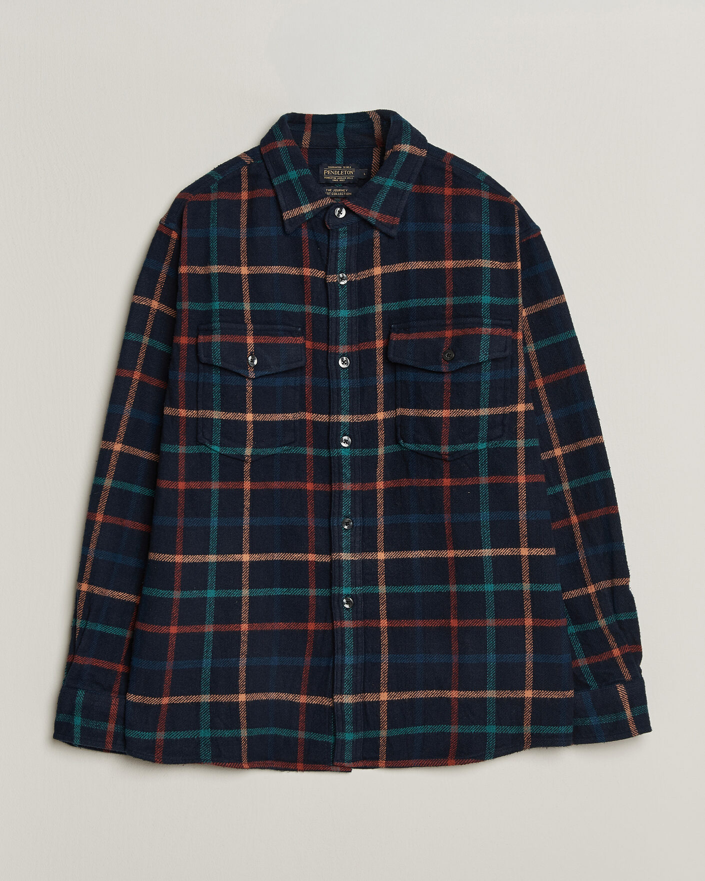 Herren | Hemden | Pendleton | Big Pocket Shirt Dark Blue Check
