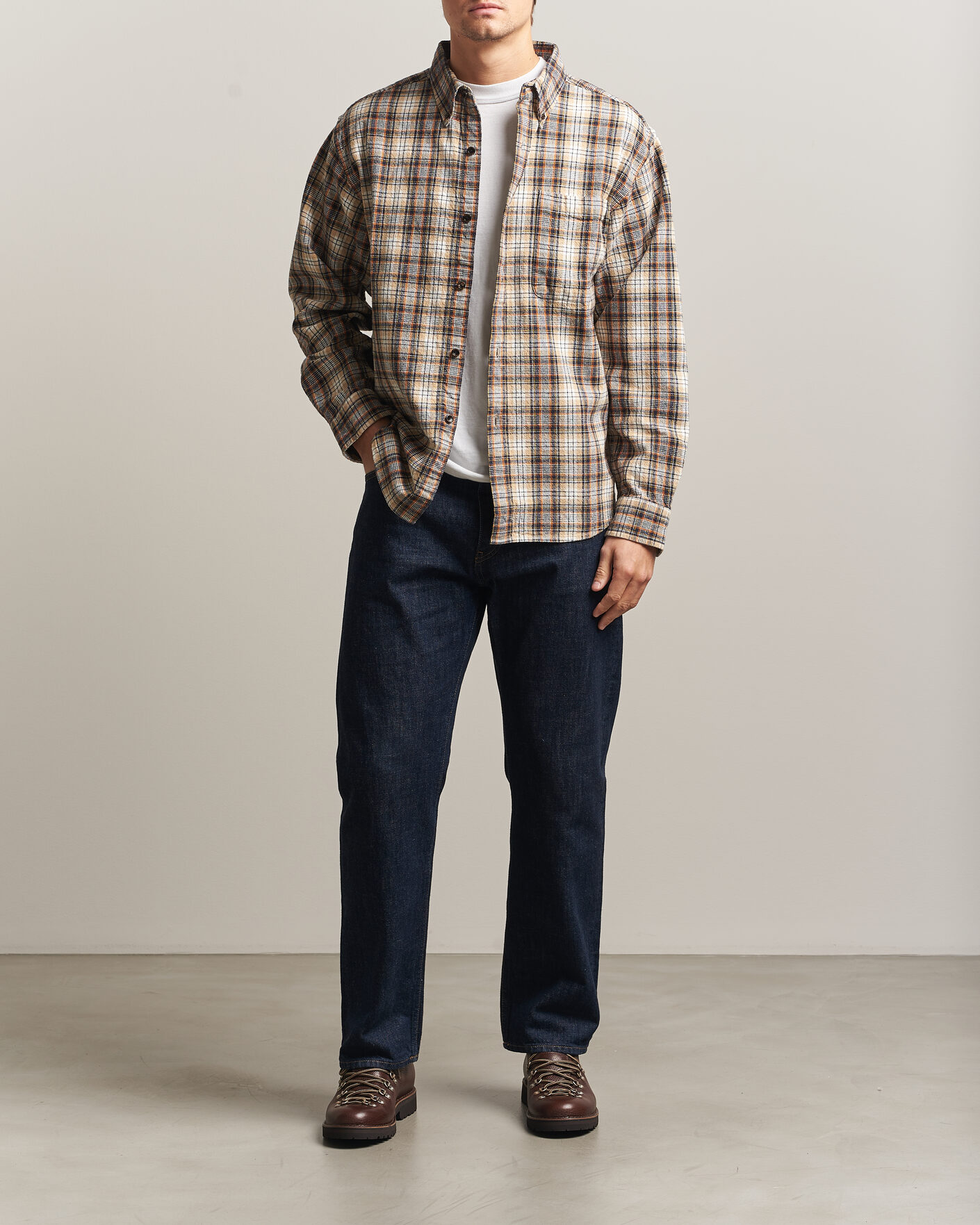 Herren | Hemden | Pendleton | Flannel Button Down Shirt Brown Check