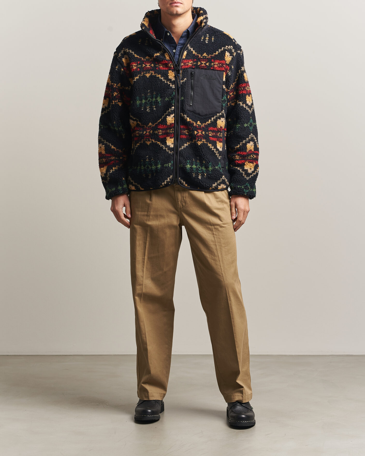 Herren | Pullover | Pendleton | Jacquard Sherpa Fleece Four Corners
