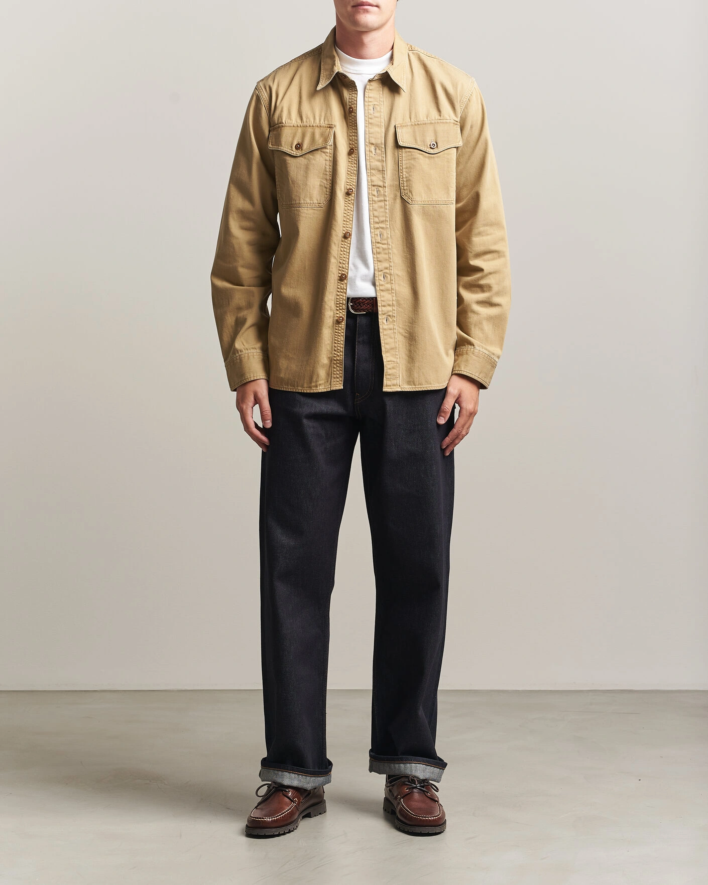 Herren | Hemden | RRL | Officers Shirt Faded Tan