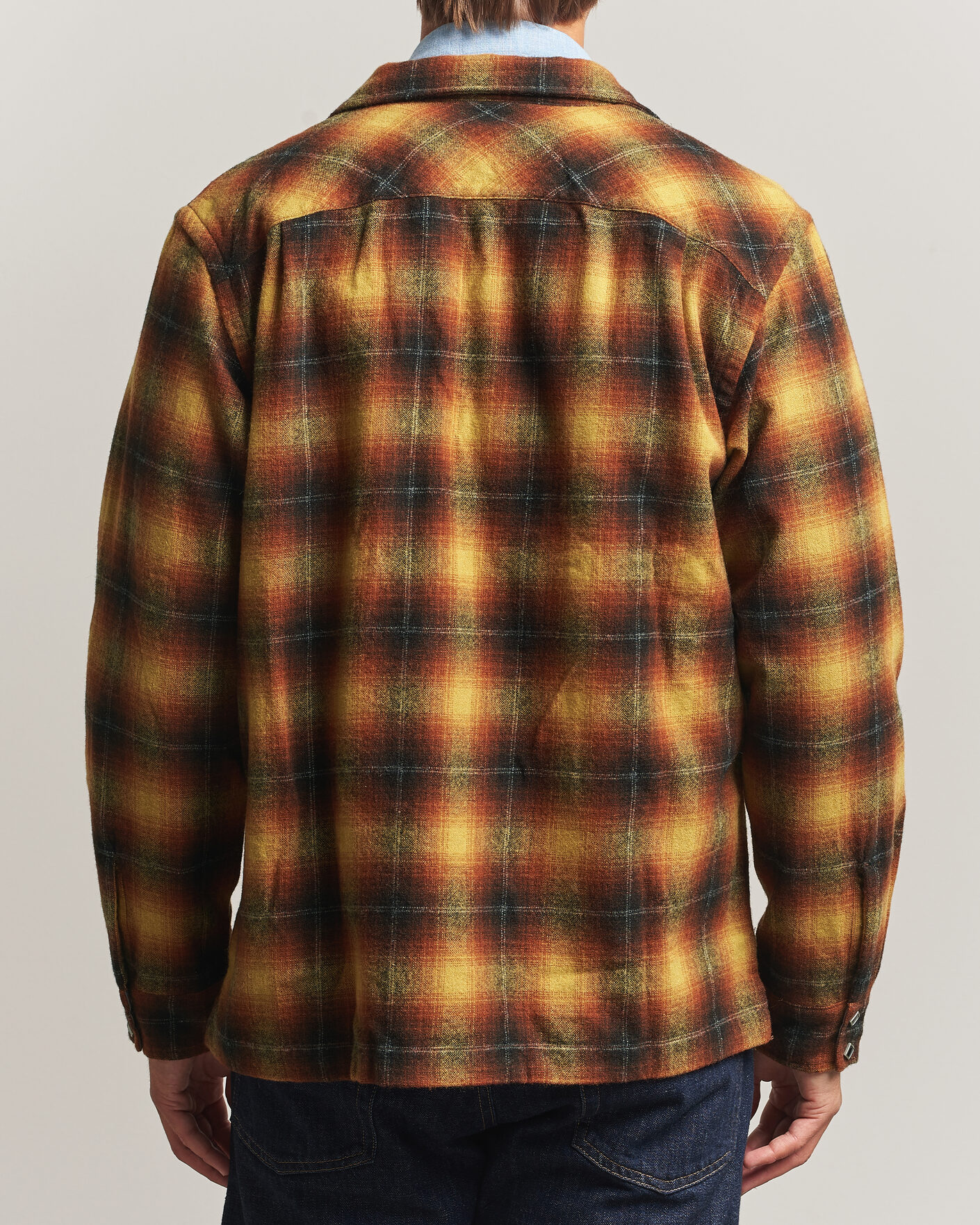 Herren | Hemden | RRL | Jesse Plaid Camp Shirt Orange/Yellow
